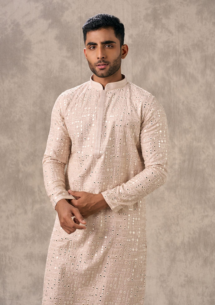 Twamev Men Radiant Pink Kurta Churidar