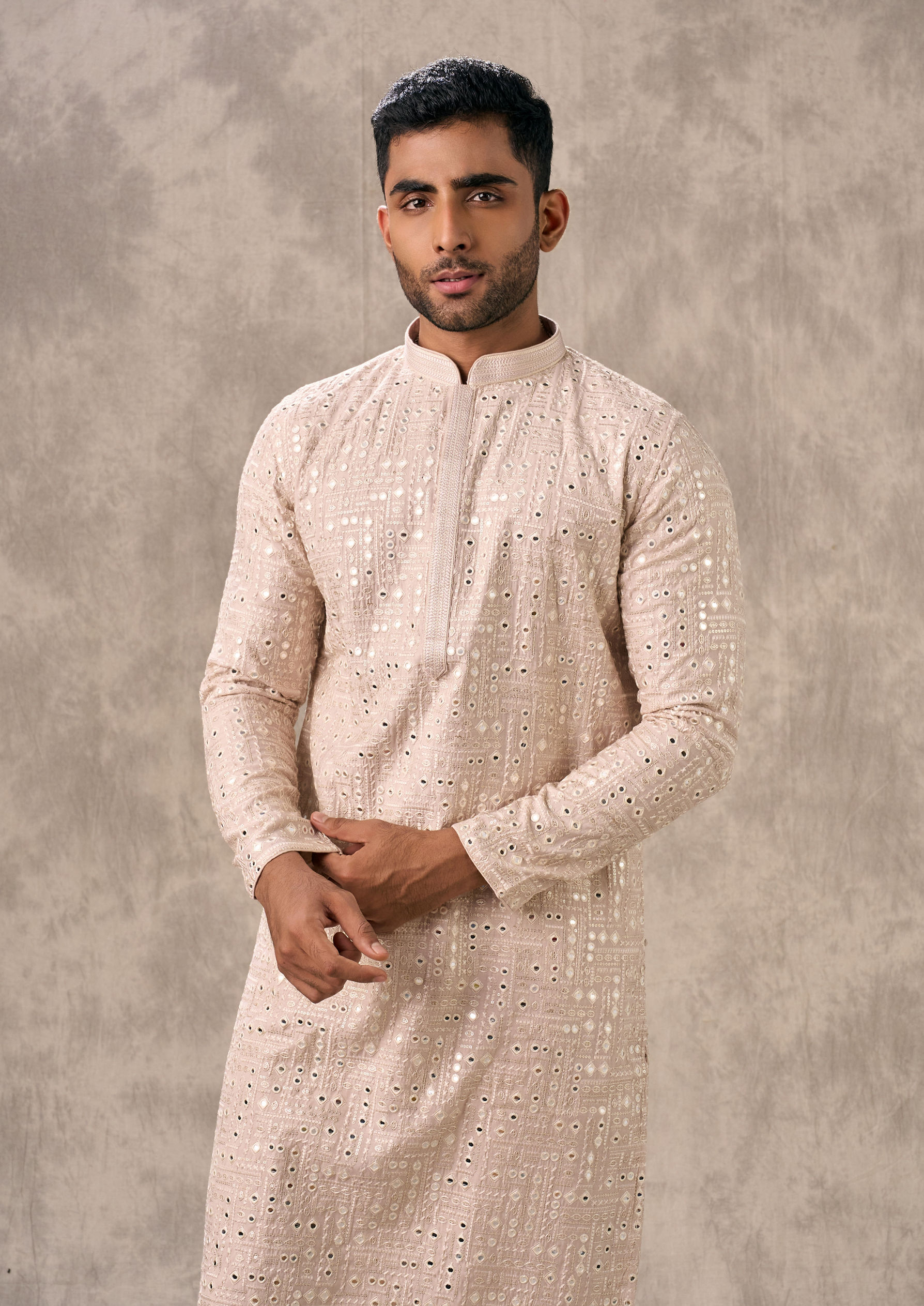 Twamev Men Radiant Pink Kurta Churidar