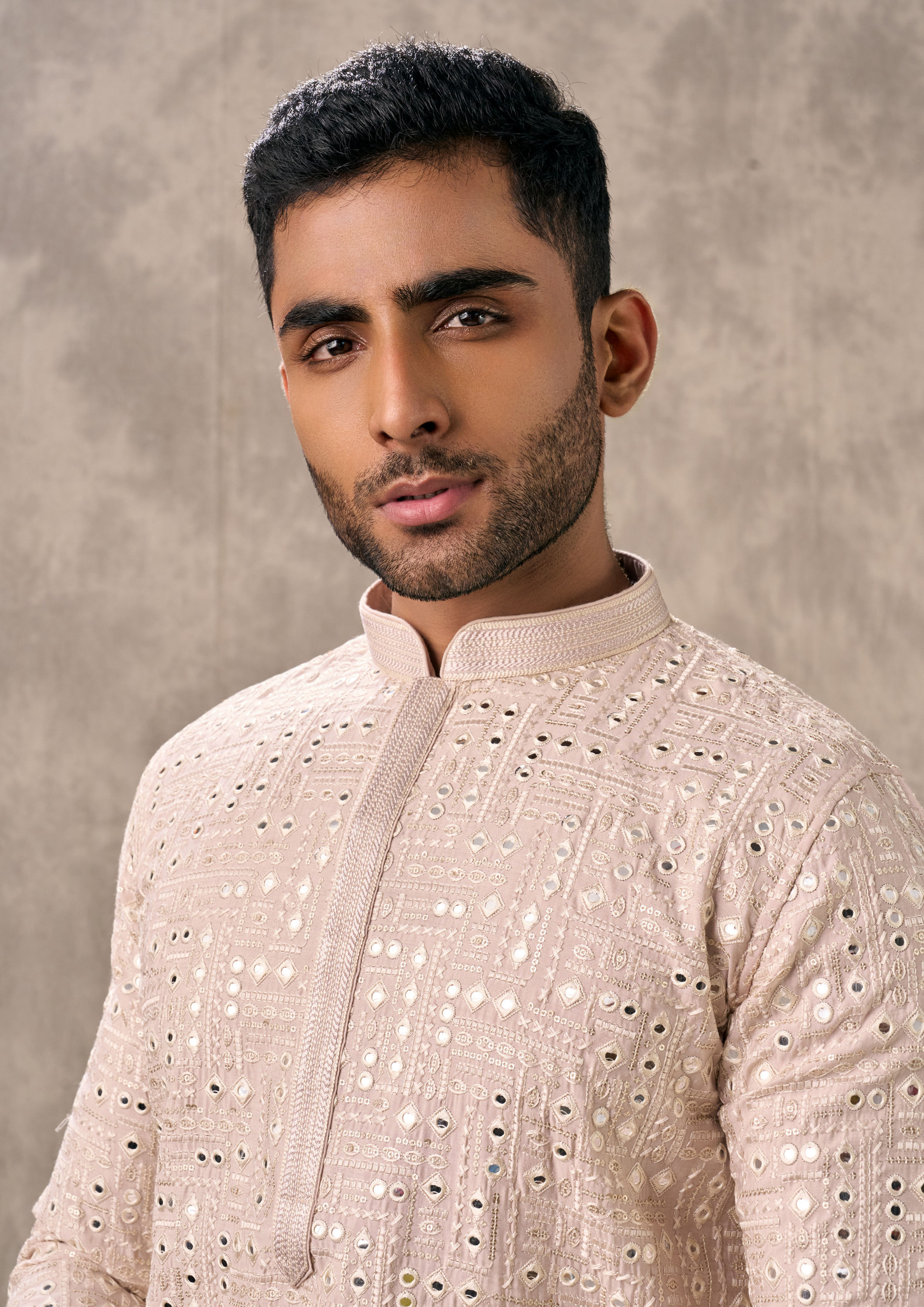 Twamev Men Radiant Pink Kurta Churidar