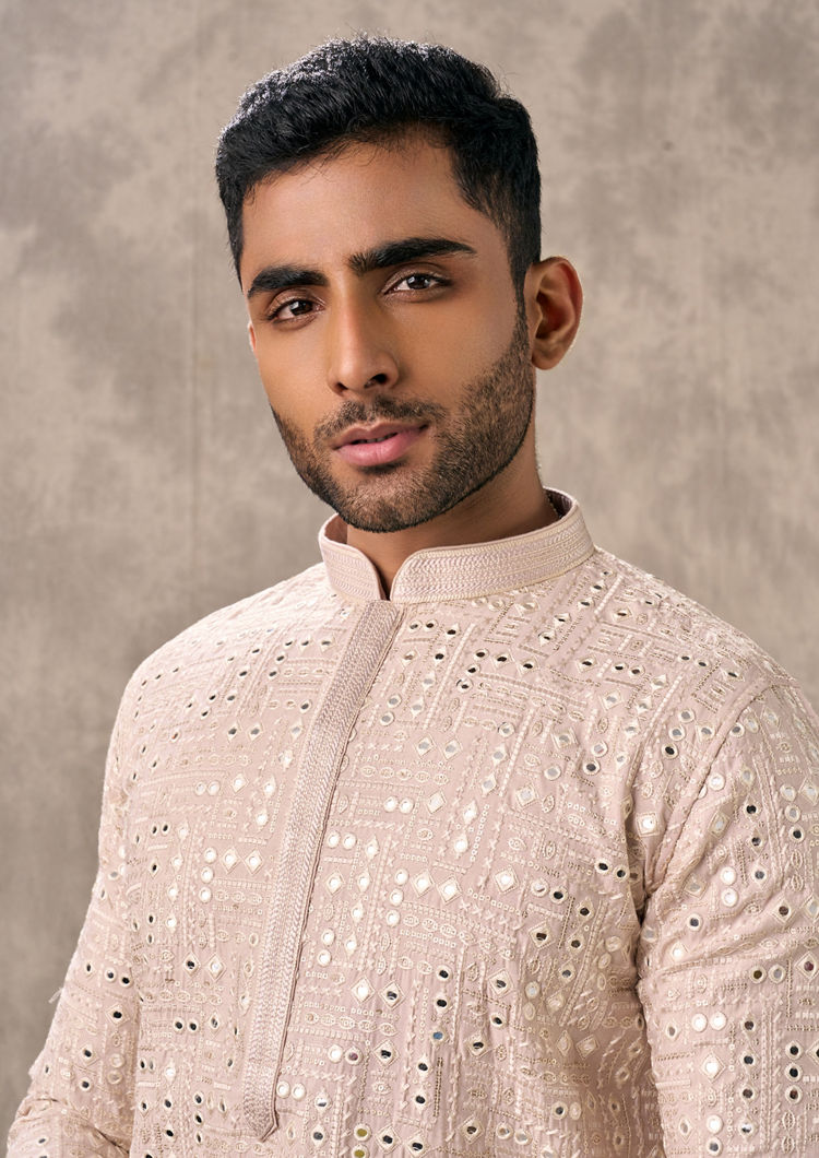 Twamev Men Radiant Pink Kurta Churidar