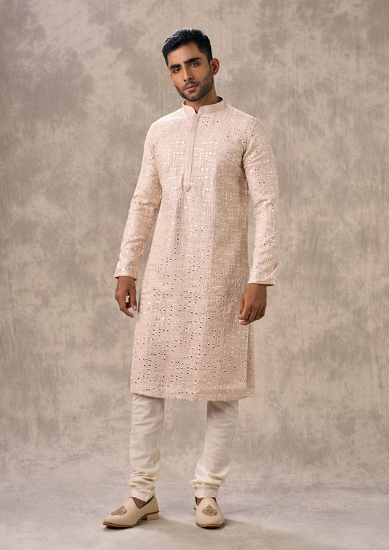 Twamev Men Radiant Pink Kurta Churidar