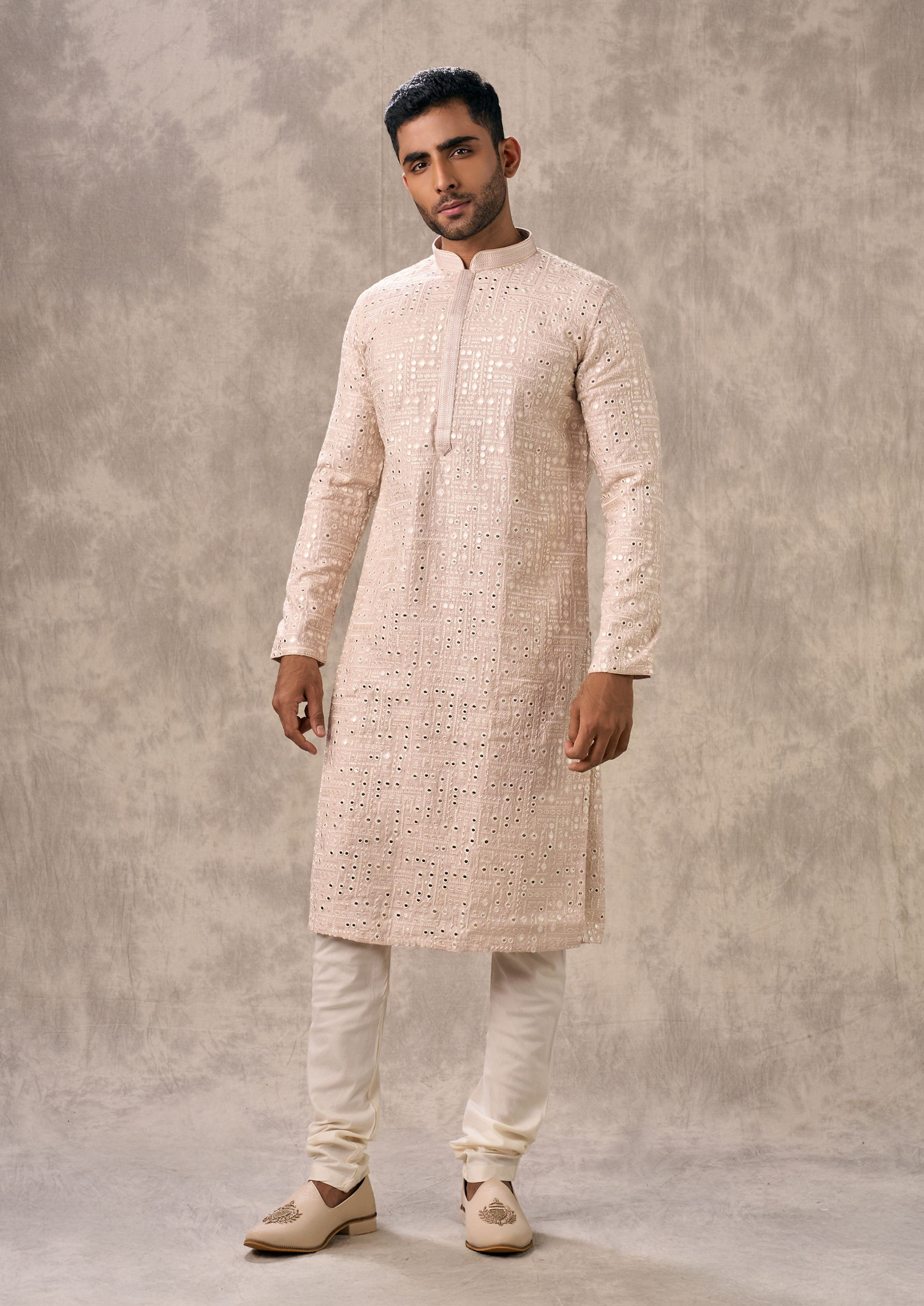 Twamev Men Radiant Pink Kurta Churidar