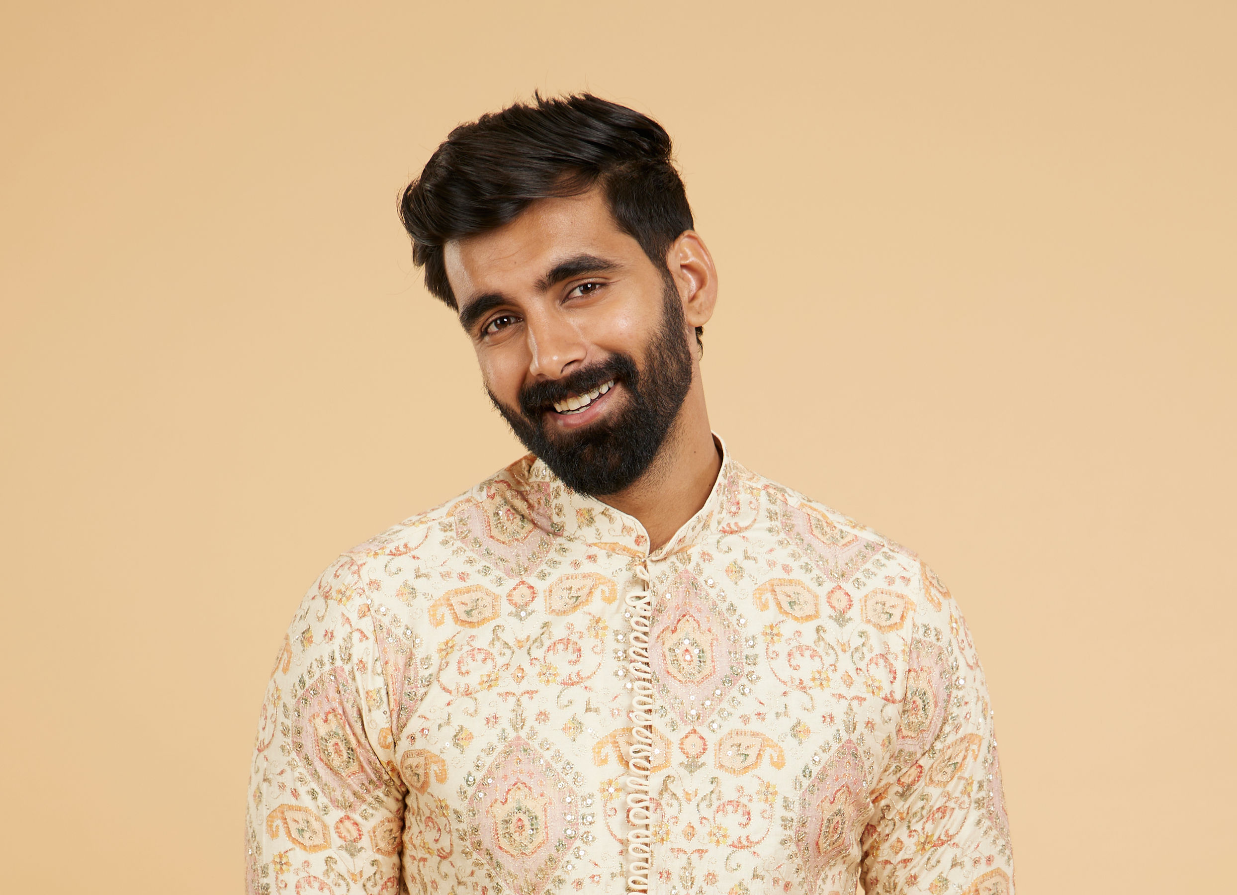 Twamev Men Regal Beige Kurta Pajama