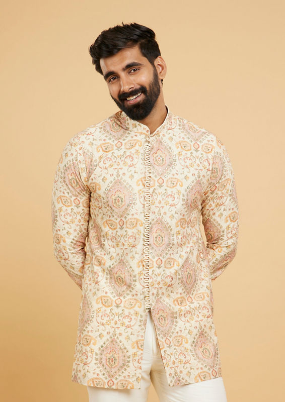 Twamev Men Regal Beige Kurta Pajama