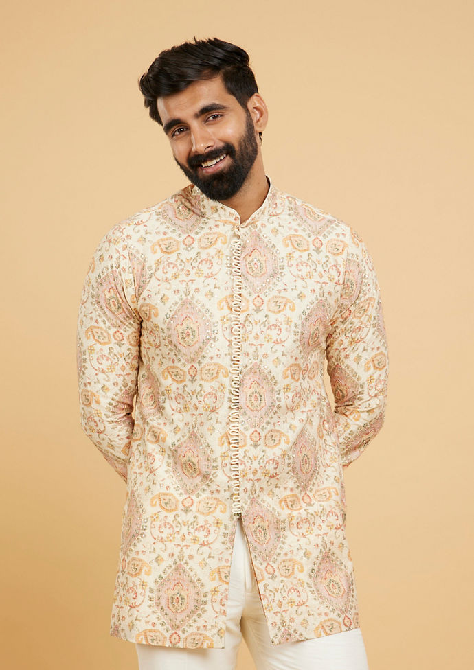 Twamev Men Regal Beige Kurta Pajama