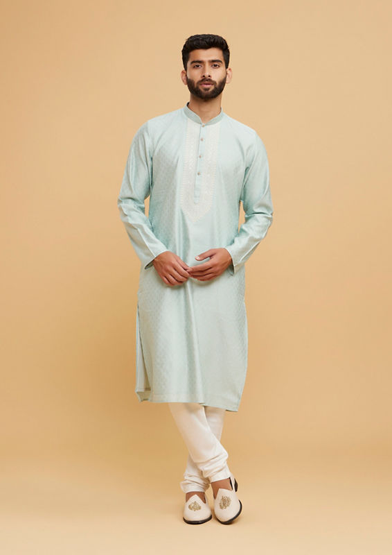 Twamev Men Emerald Elegance Kurta Pajama