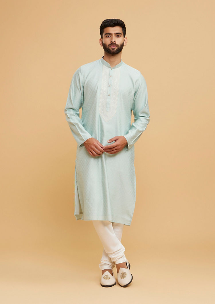 Twamev Men Emerald Elegance Kurta Pajama