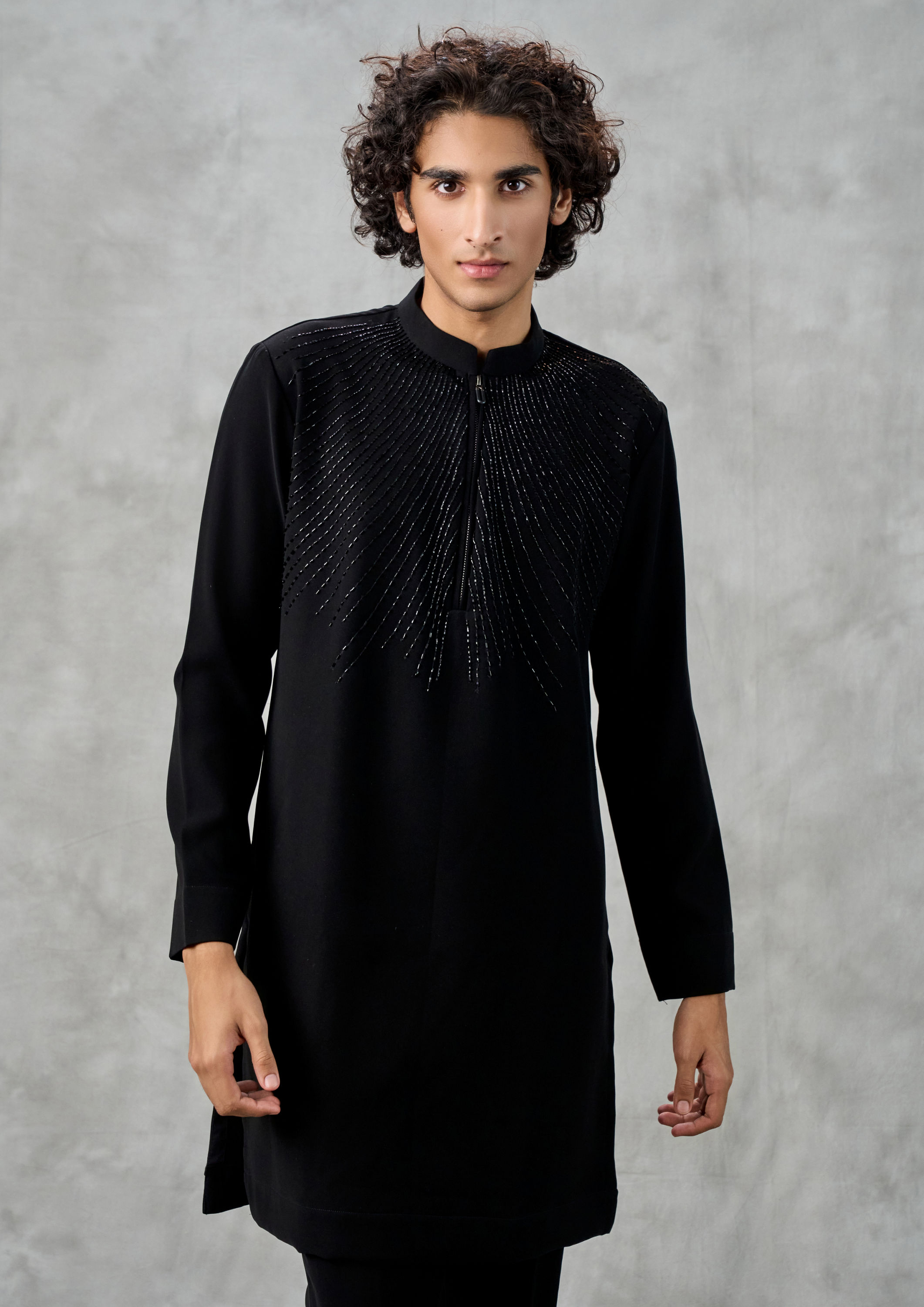 Twamev Men Black Elegance Kurta Pant