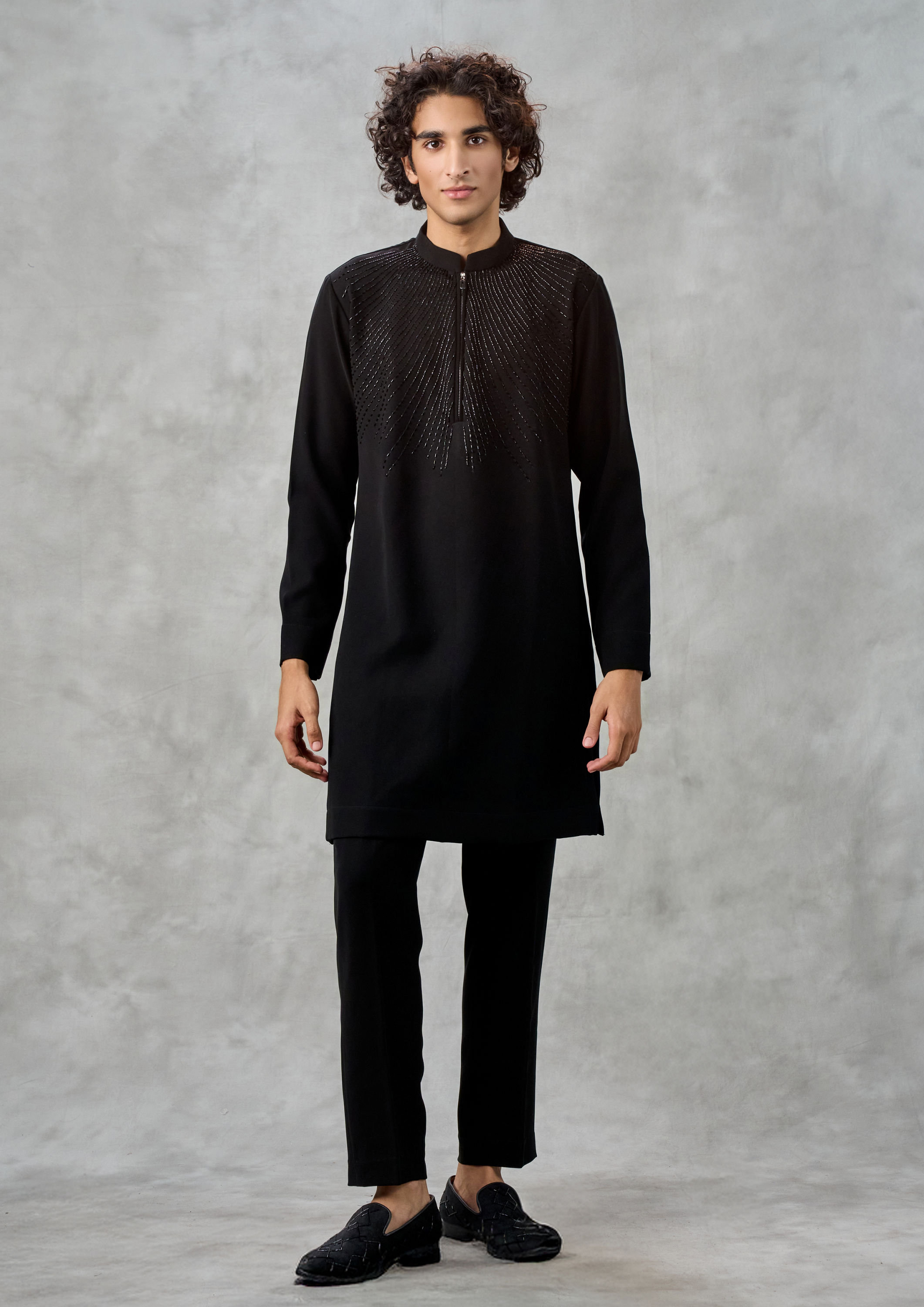 Twamev Men Black Elegance Kurta Pant