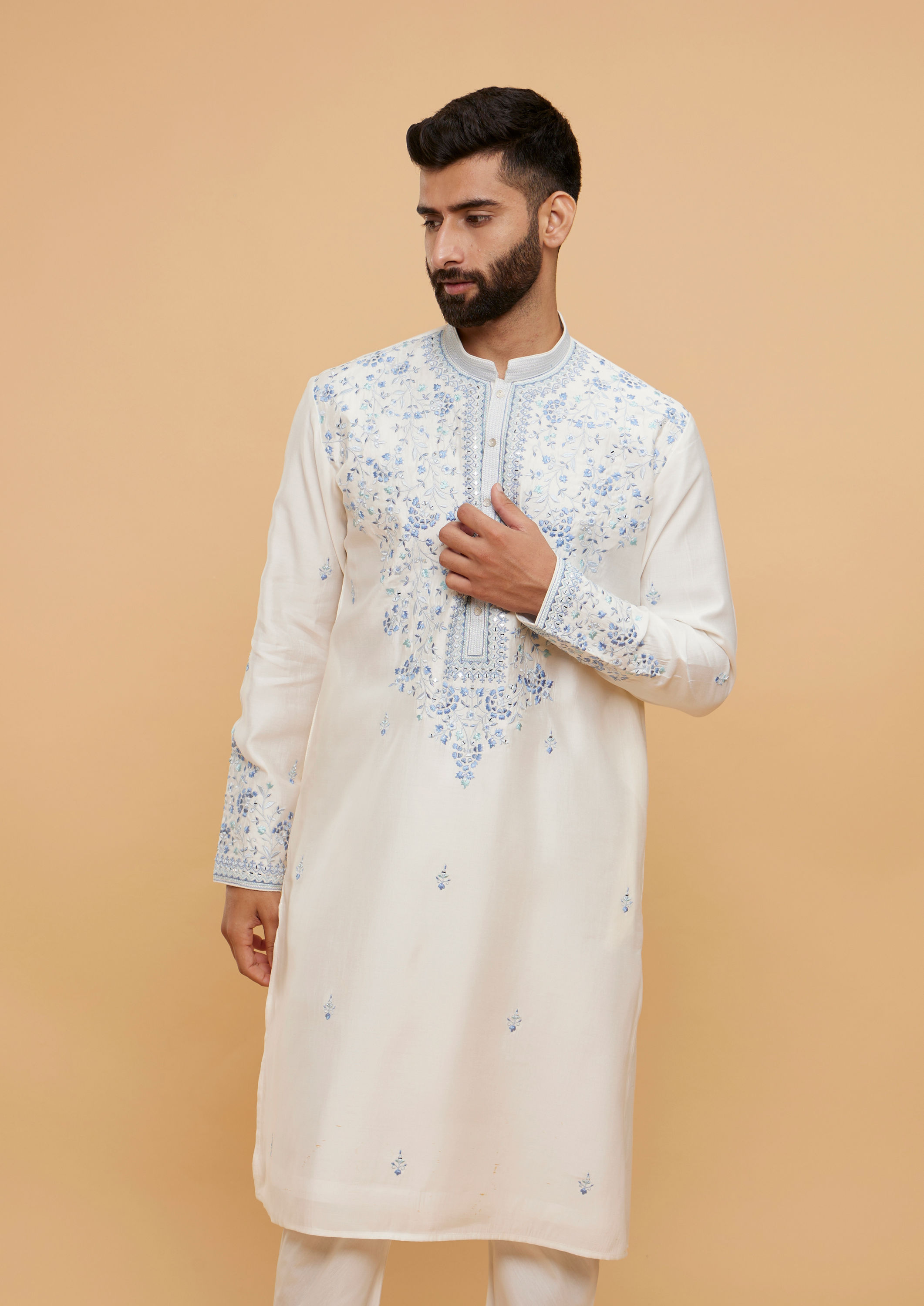 Twamev Men Elegant Dual tone Kurta Pajama