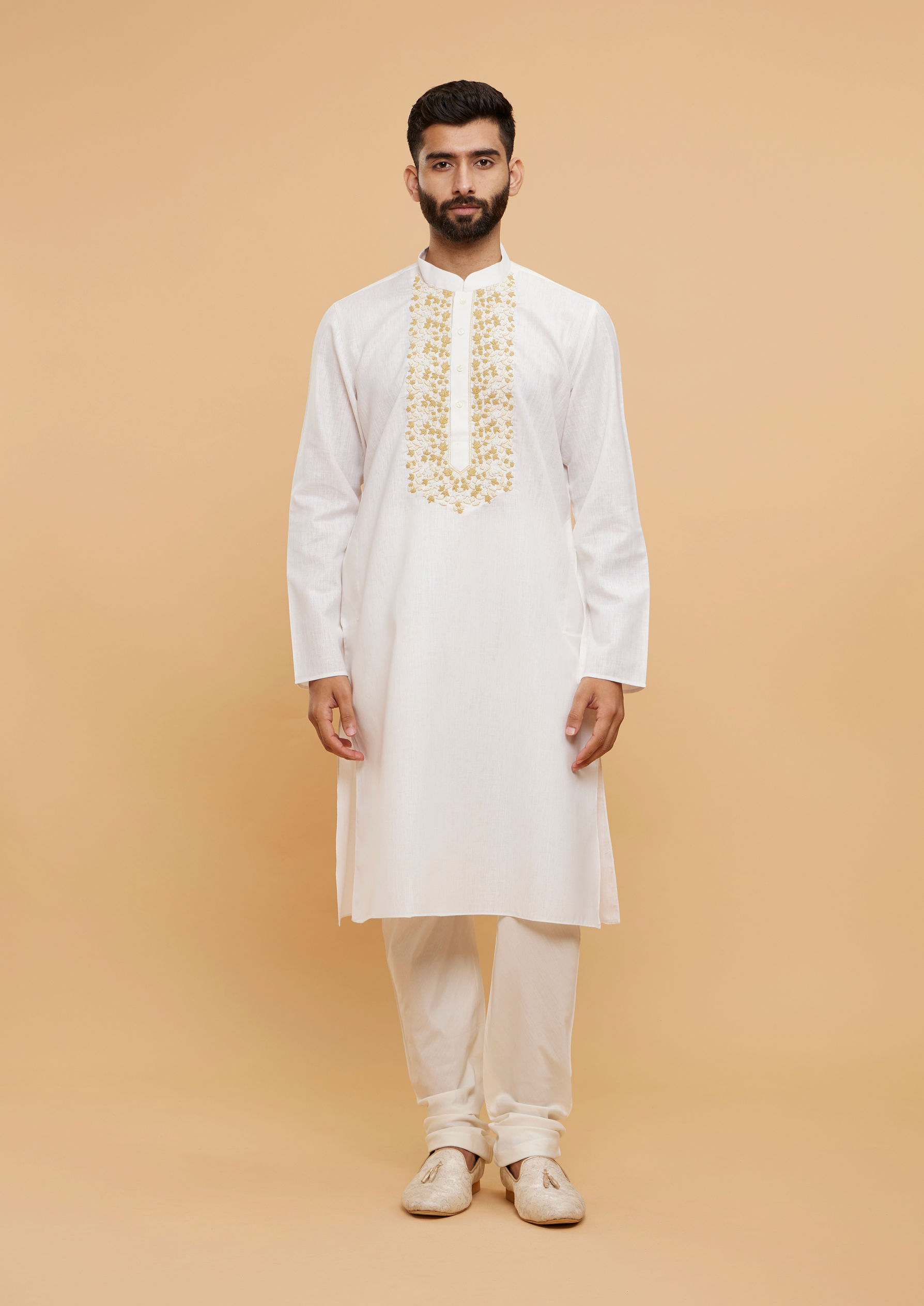 Twamev Men Timeless Cream Kurta Pajama Set