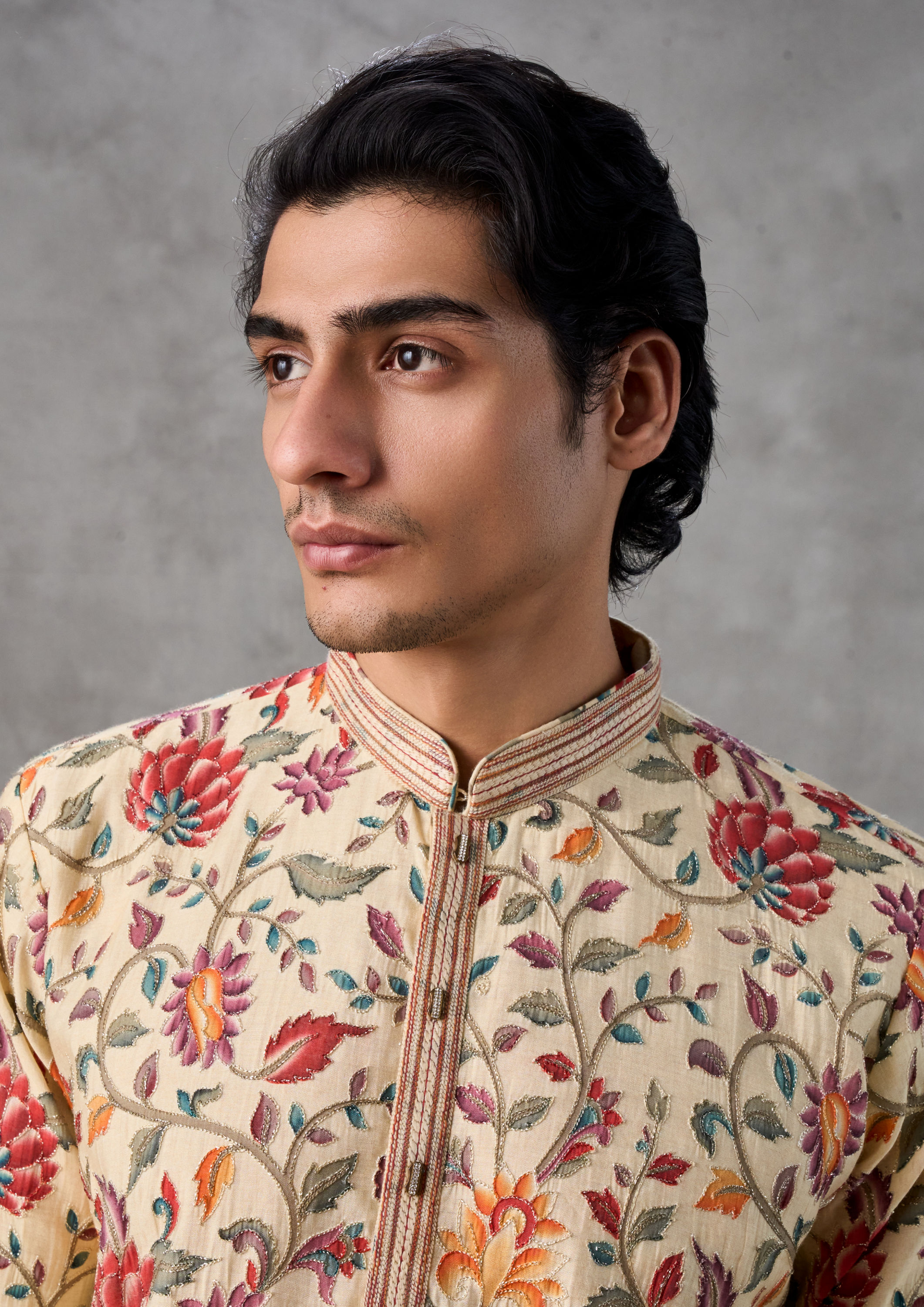 Twamev Men Elegant Beige Men Kurta Churidar