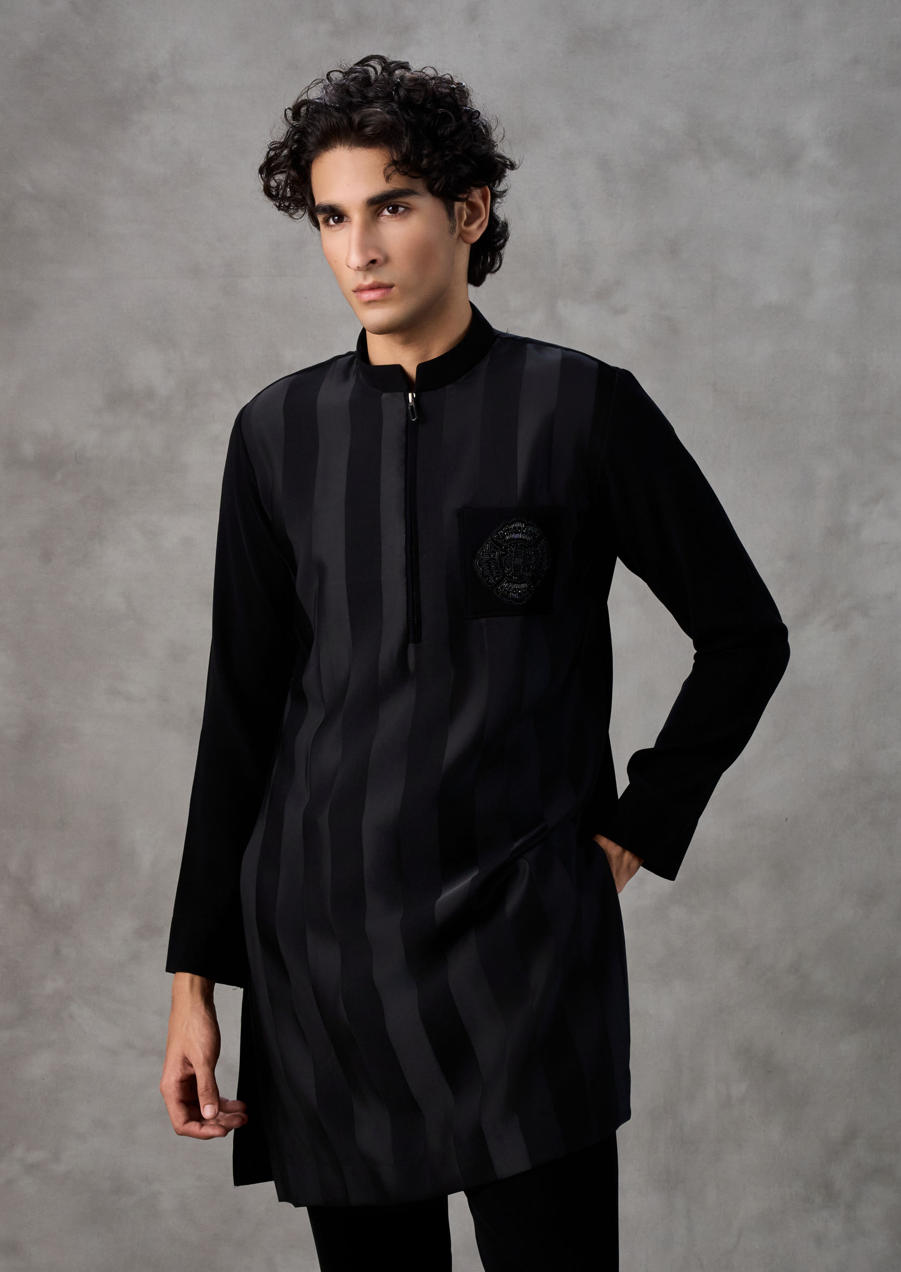 Twamev Men Refined Ebony Kurta Pant