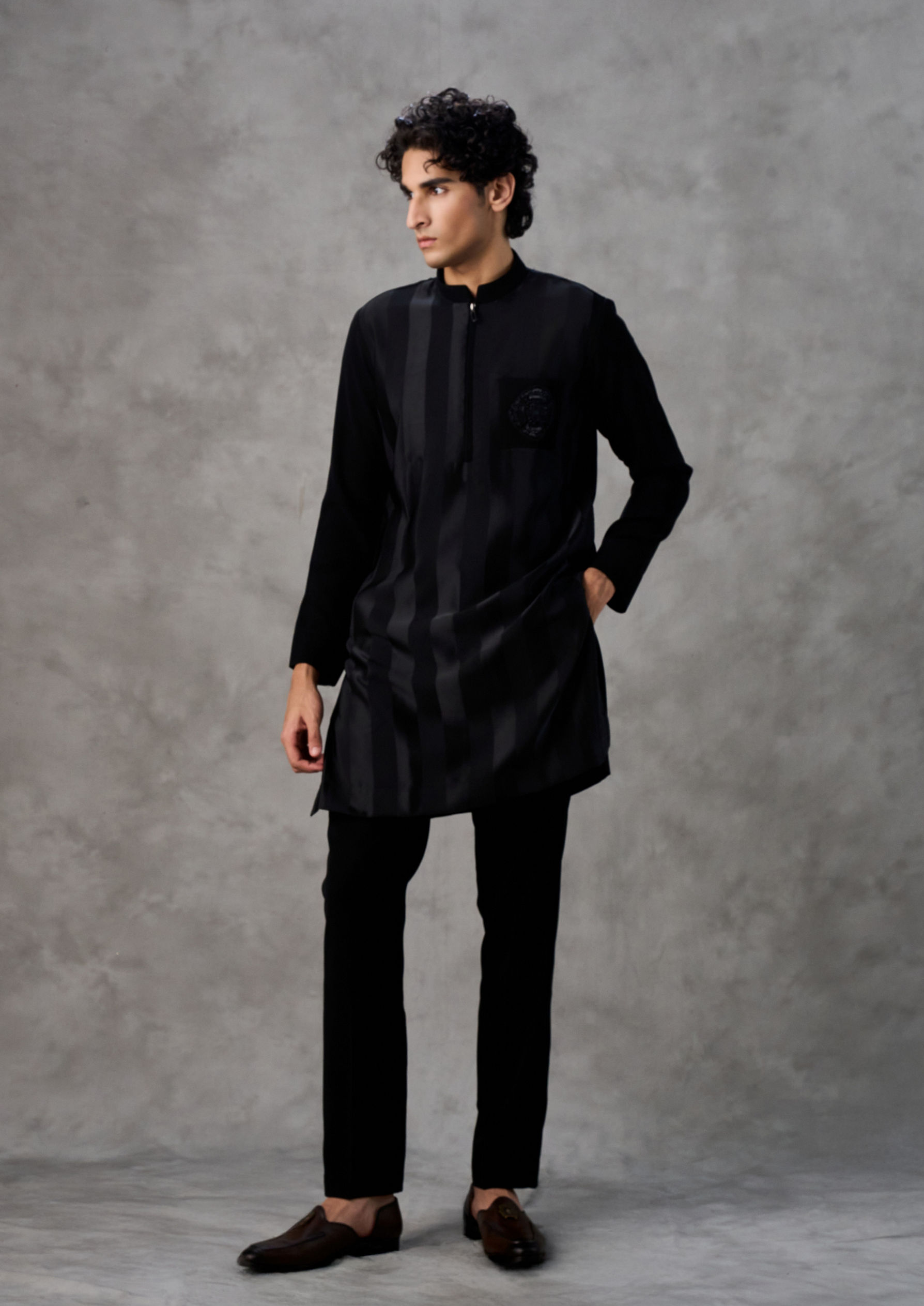 Twamev Men Refined Ebony Kurta Pant