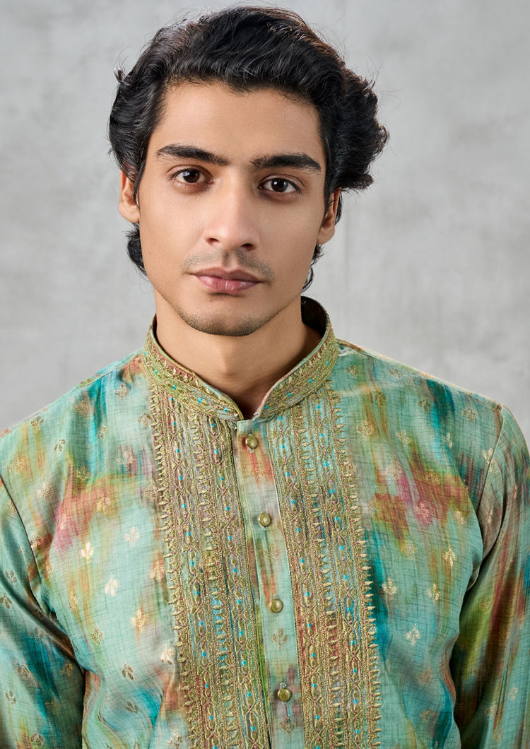 Twamev Men Emerald Elegance Kurta Pant
