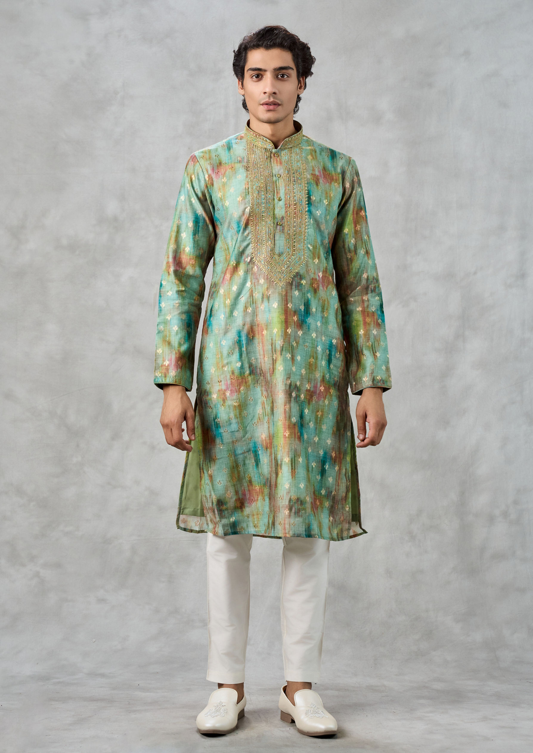 Twamev Men Emerald Elegance Kurta Pant
