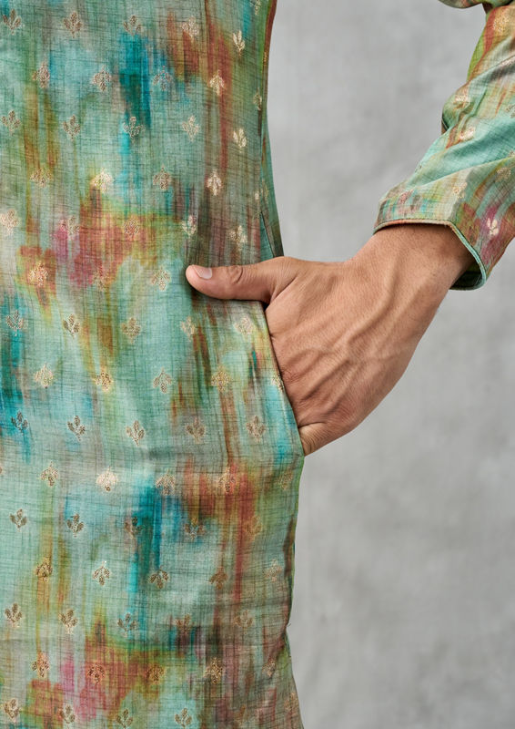 Twamev Men Emerald Elegance Kurta Pant