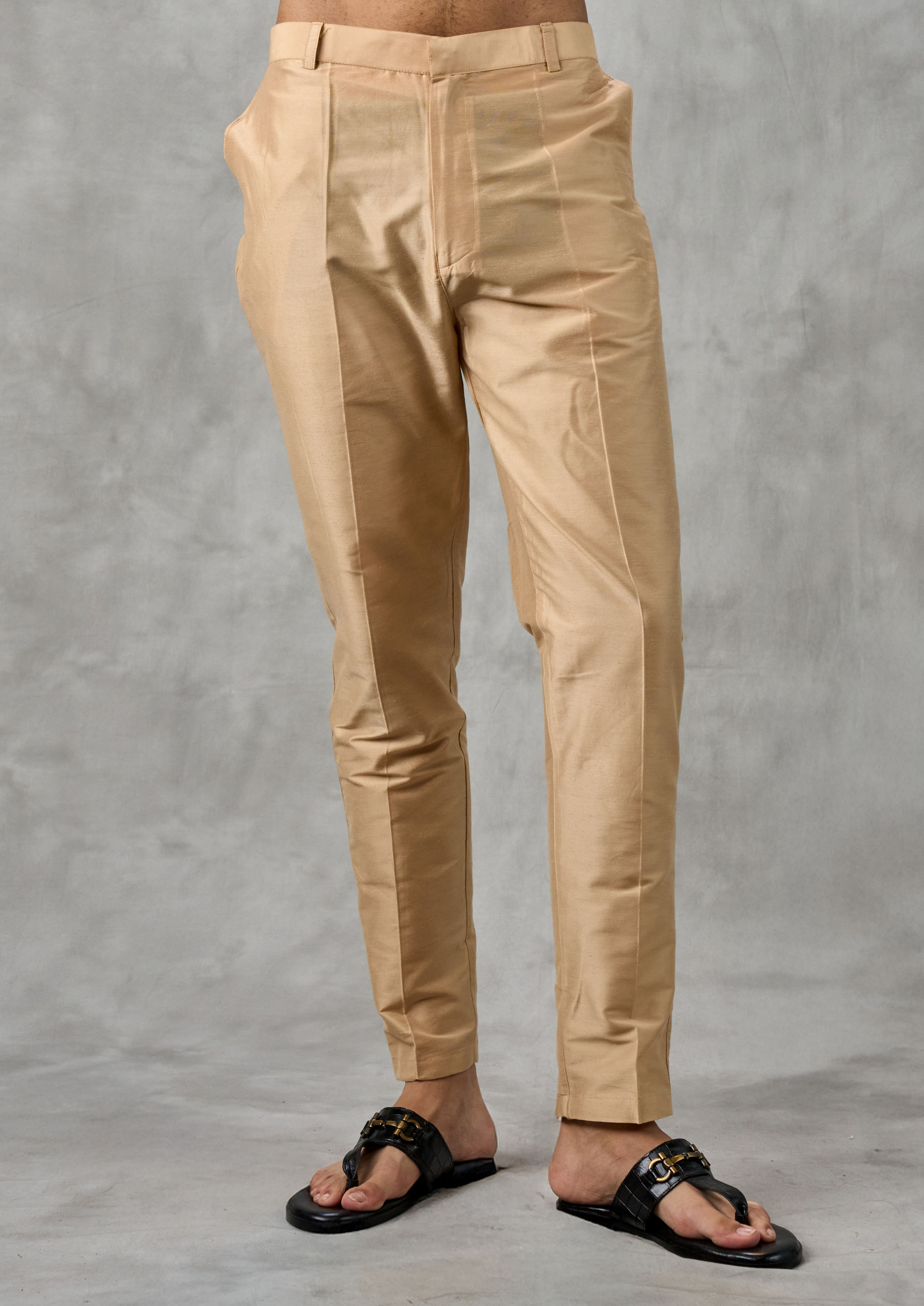 Twamev Men Classy Red Georgette Kurta Churidar