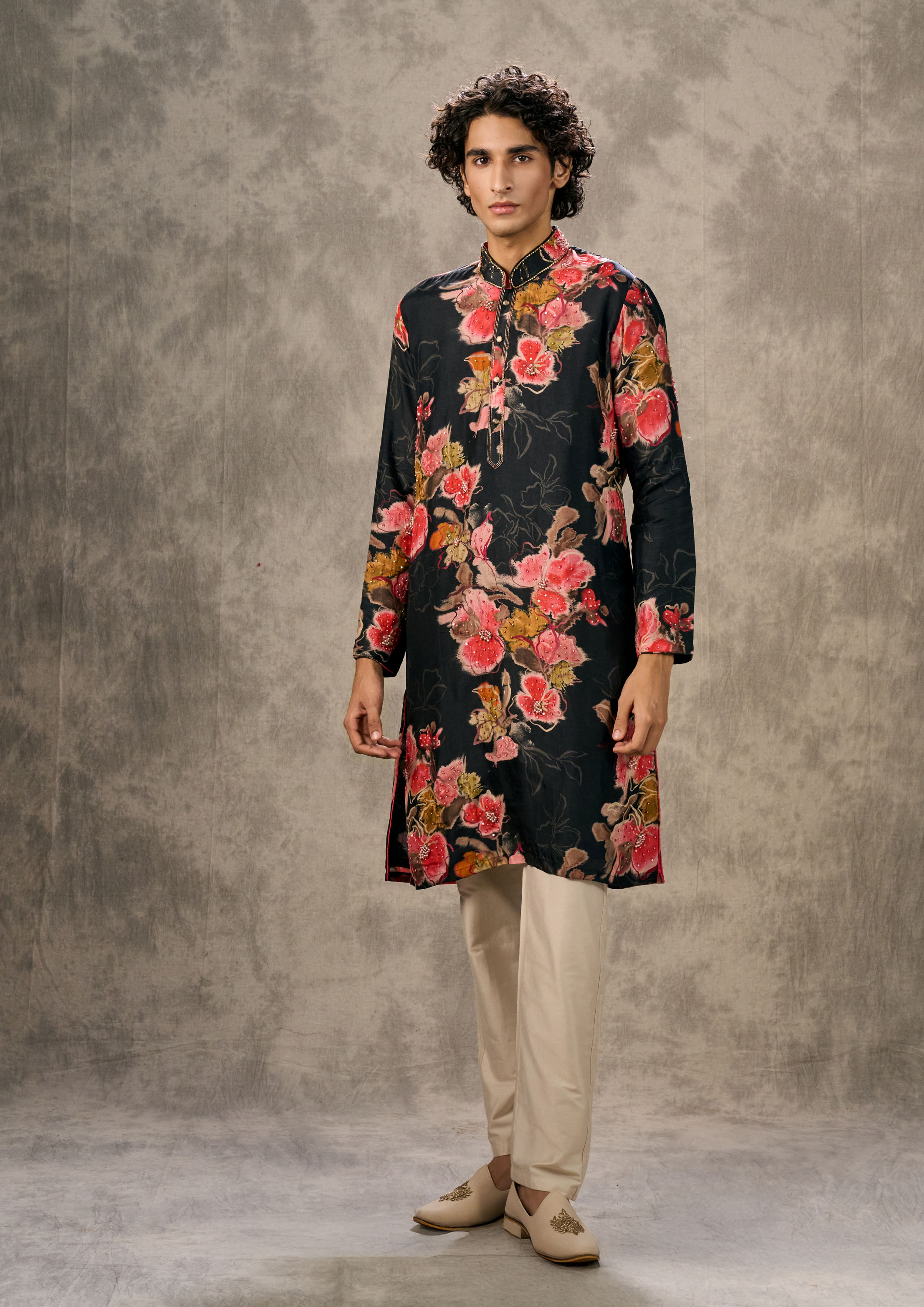 Twamev Men Eternal Black Kurta Pajama