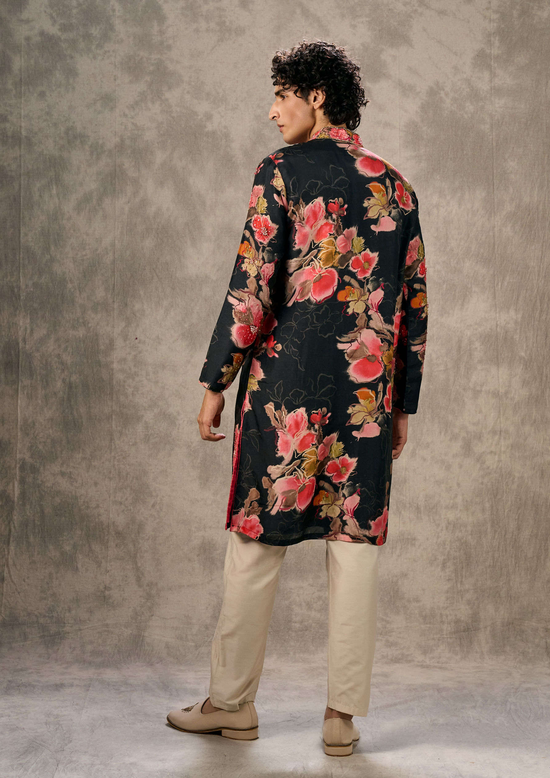 Twamev Men Eternal Black Kurta Pajama