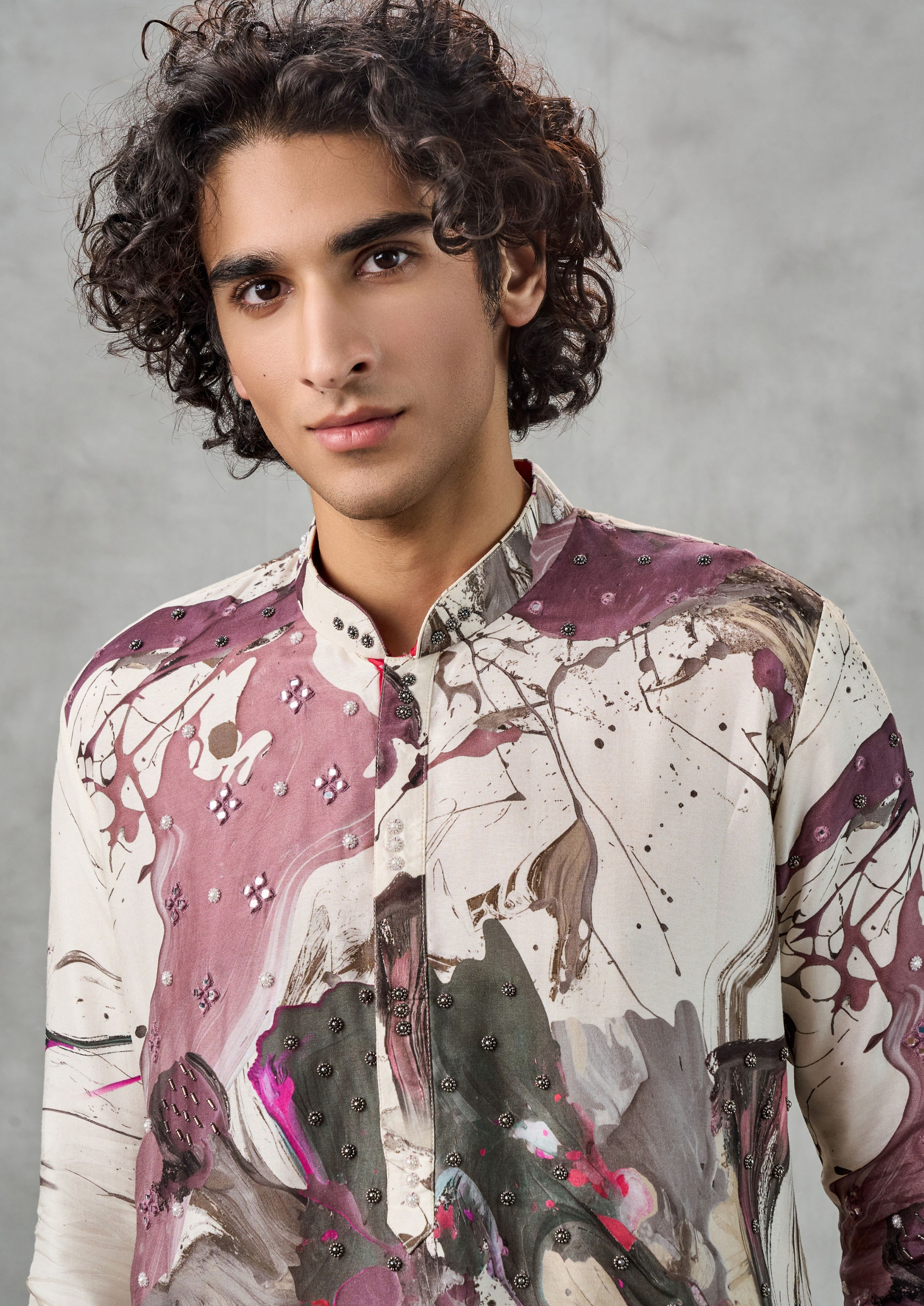 Twamev Men Regal Cream Charm Kurta Churidar