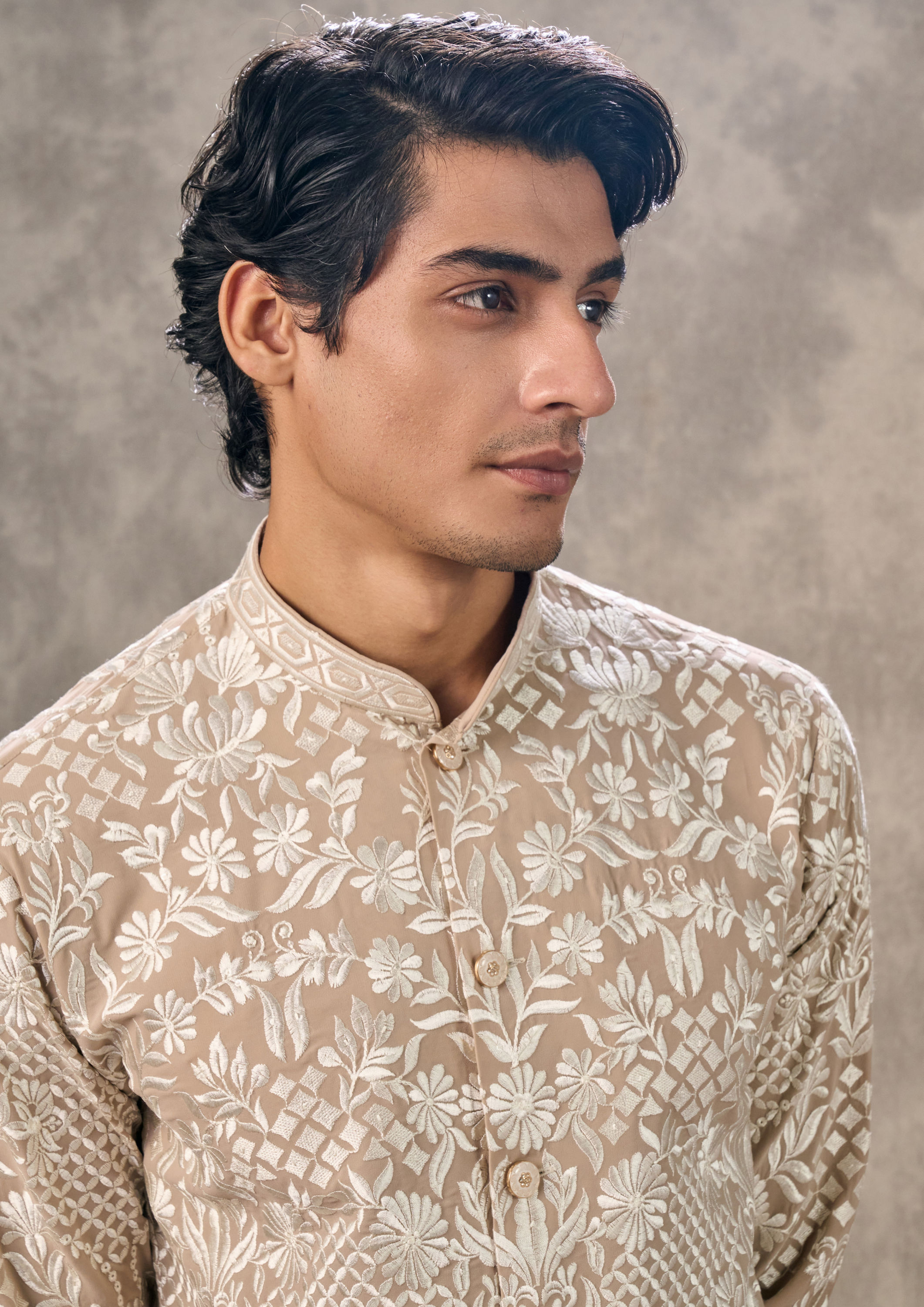 Twamev Men Fawn Festive Twirl Kurta Pant