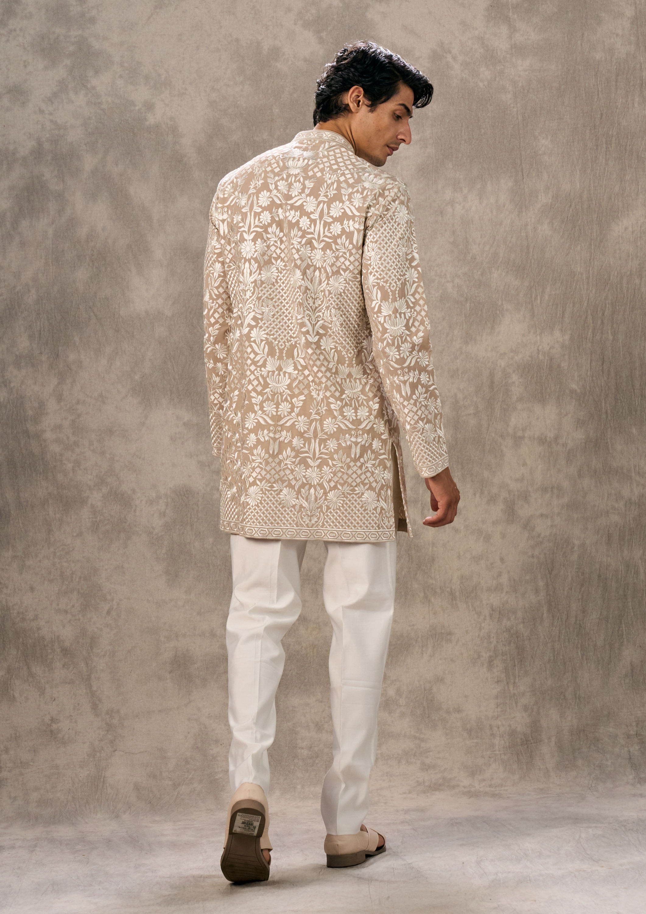 Twamev Men Fawn Festive Twirl Kurta Pant
