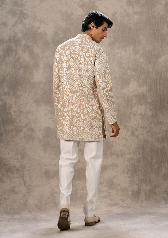 Twamev Men Fawn Festive Twirl Kurta Pant