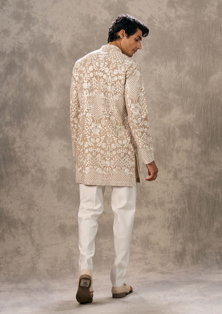 Twamev Men Fawn Festive Twirl Kurta Pant