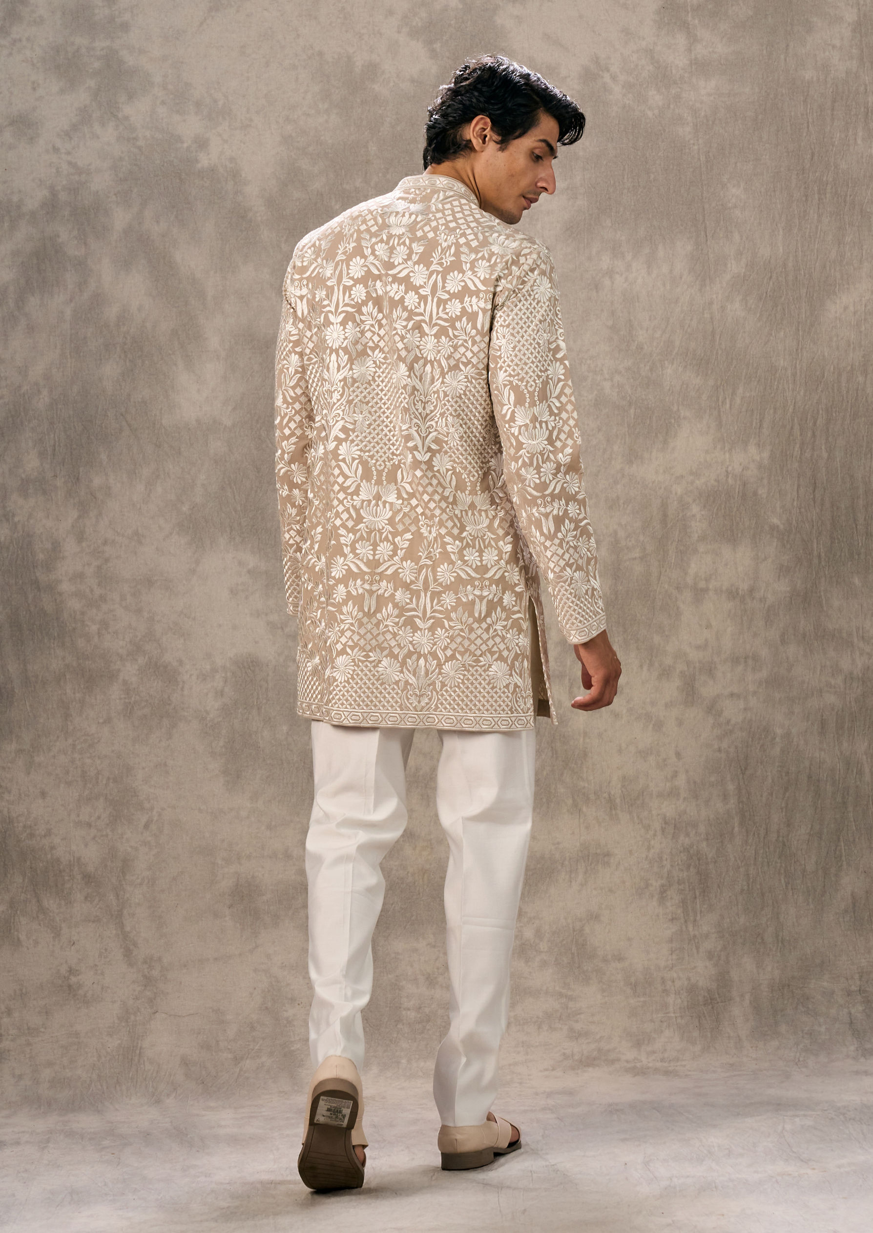 Twamev Men Fawn Festive Twirl Kurta Pant