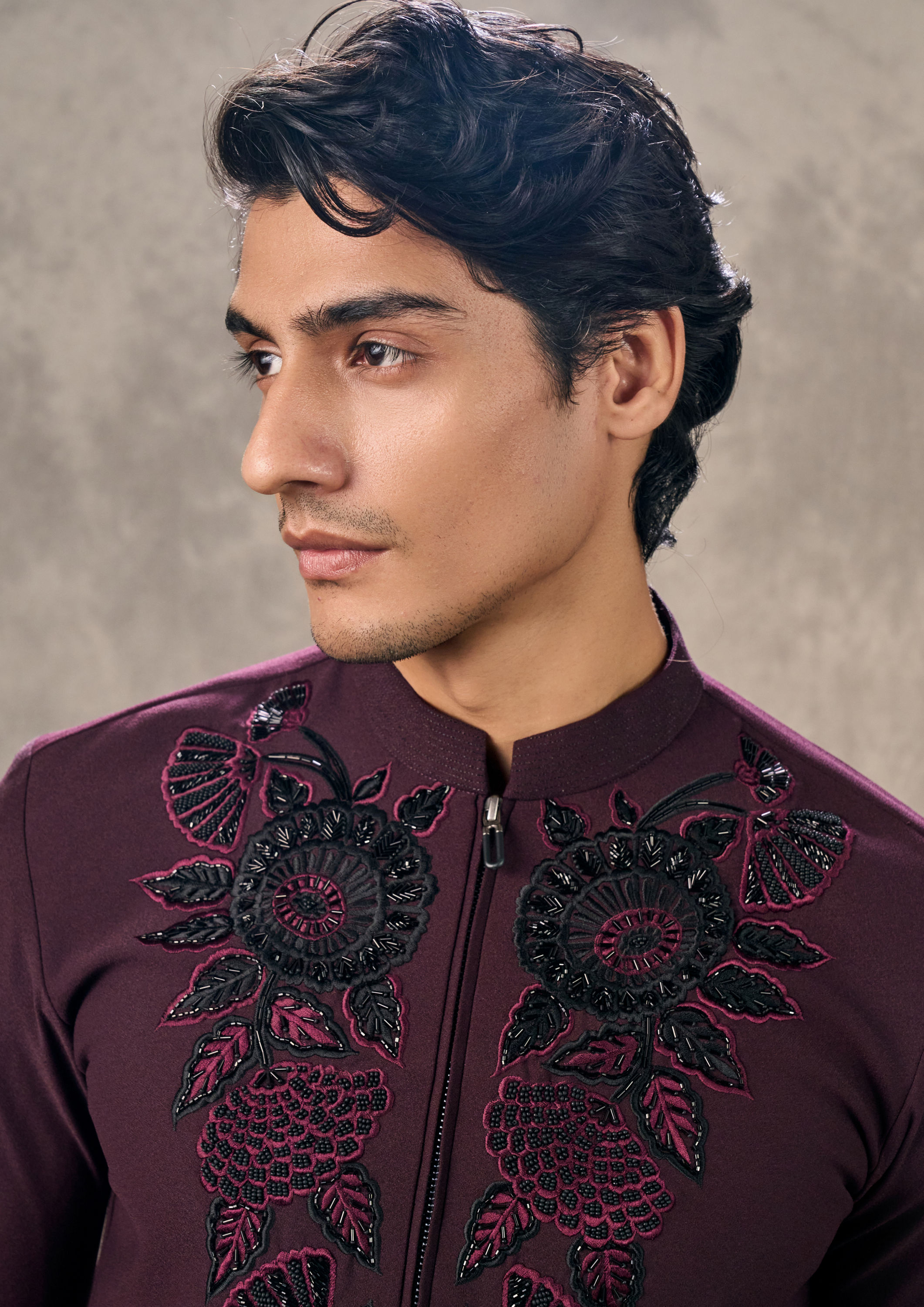 Twamev Men Opulent Wine Kurta Pant