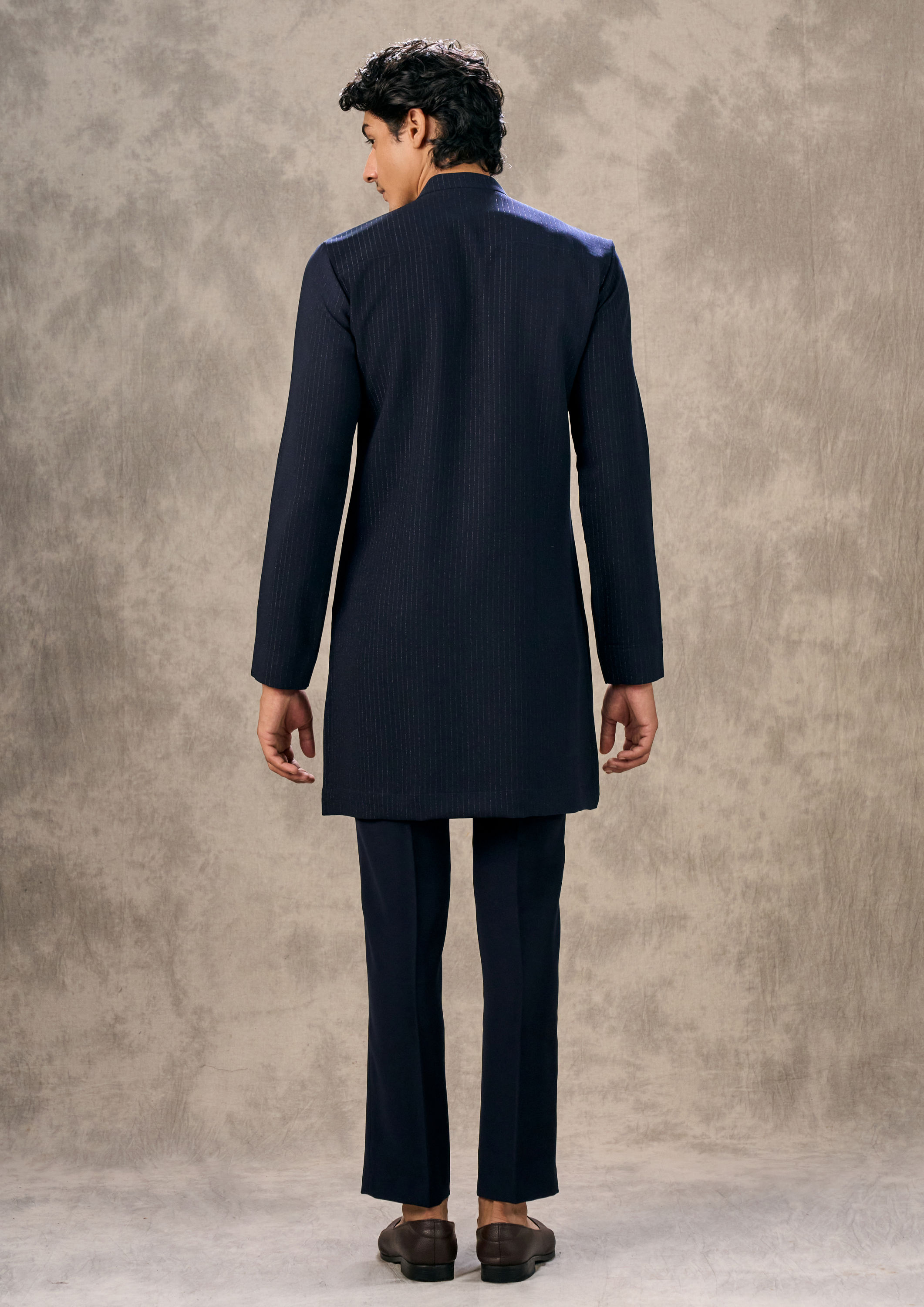 Twamev Men Regal Dark Blue Kurta Pajama