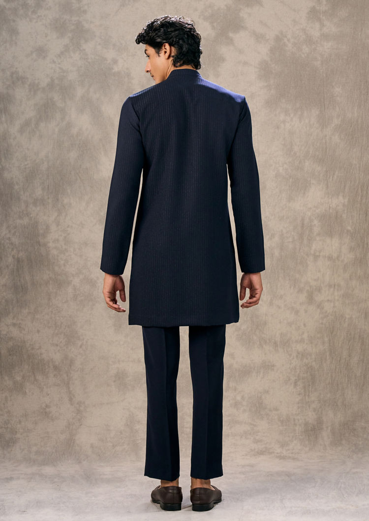 Twamev Men Regal Dark Blue Kurta Pajama