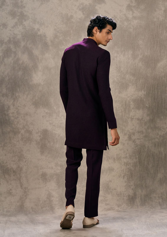 Twamev Men Wine Elegance Kurta Pant