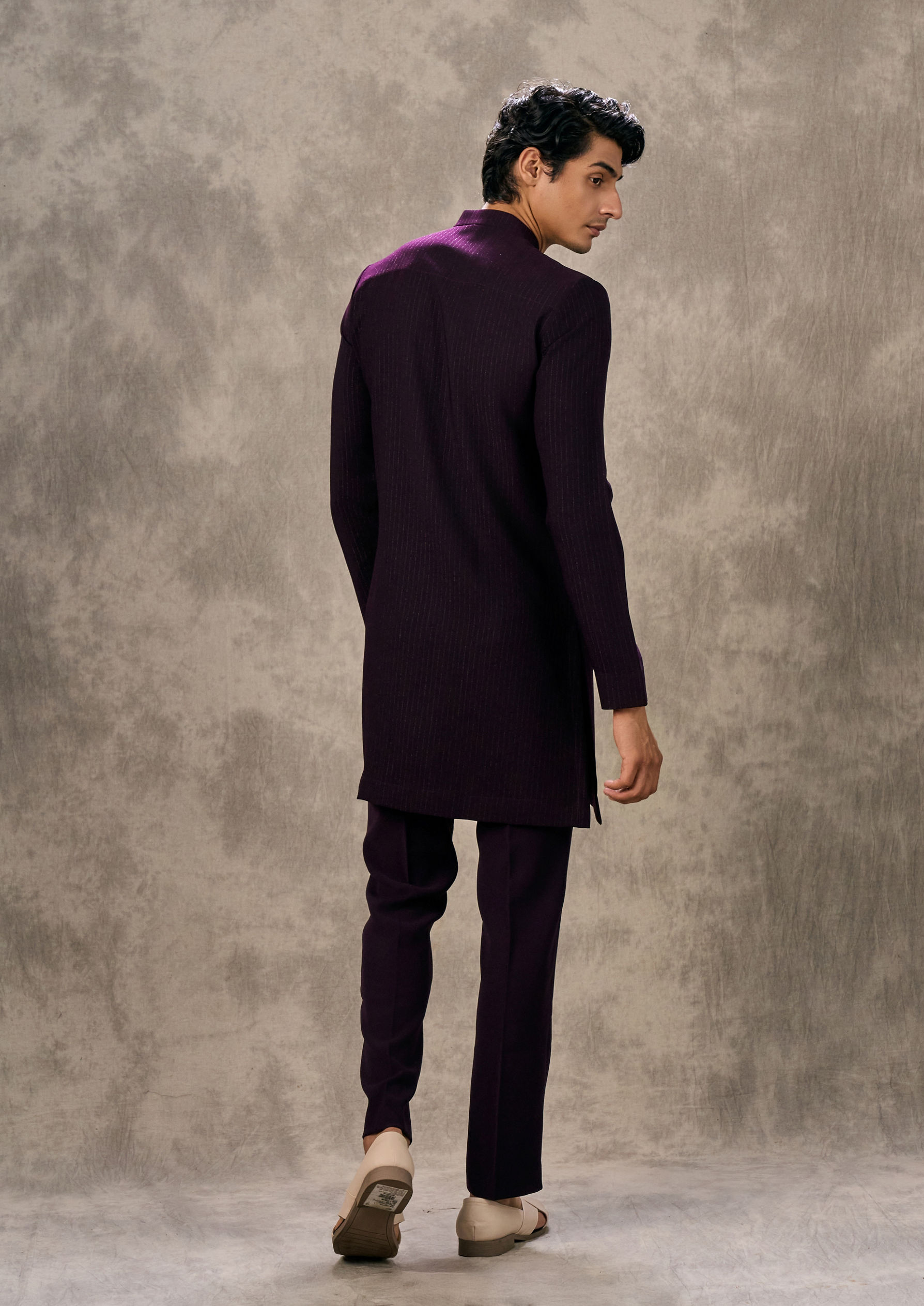 Twamev Men Wine Elegance Kurta Pant