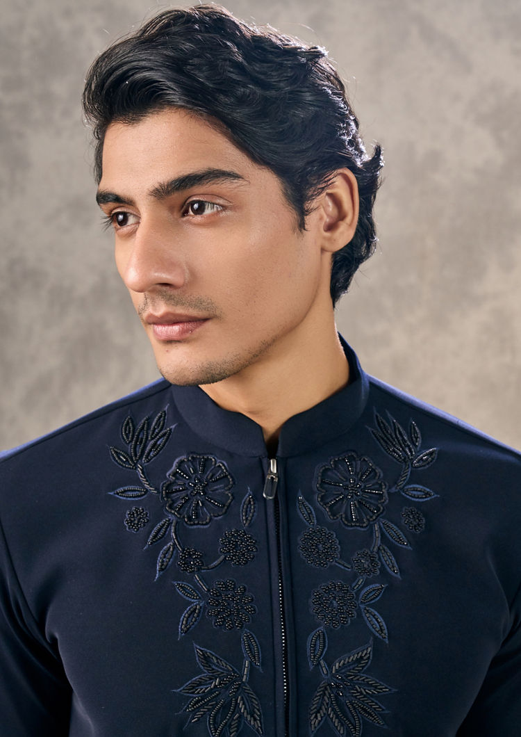 Twamev Men Dark Blue Elegance Kurta Pant