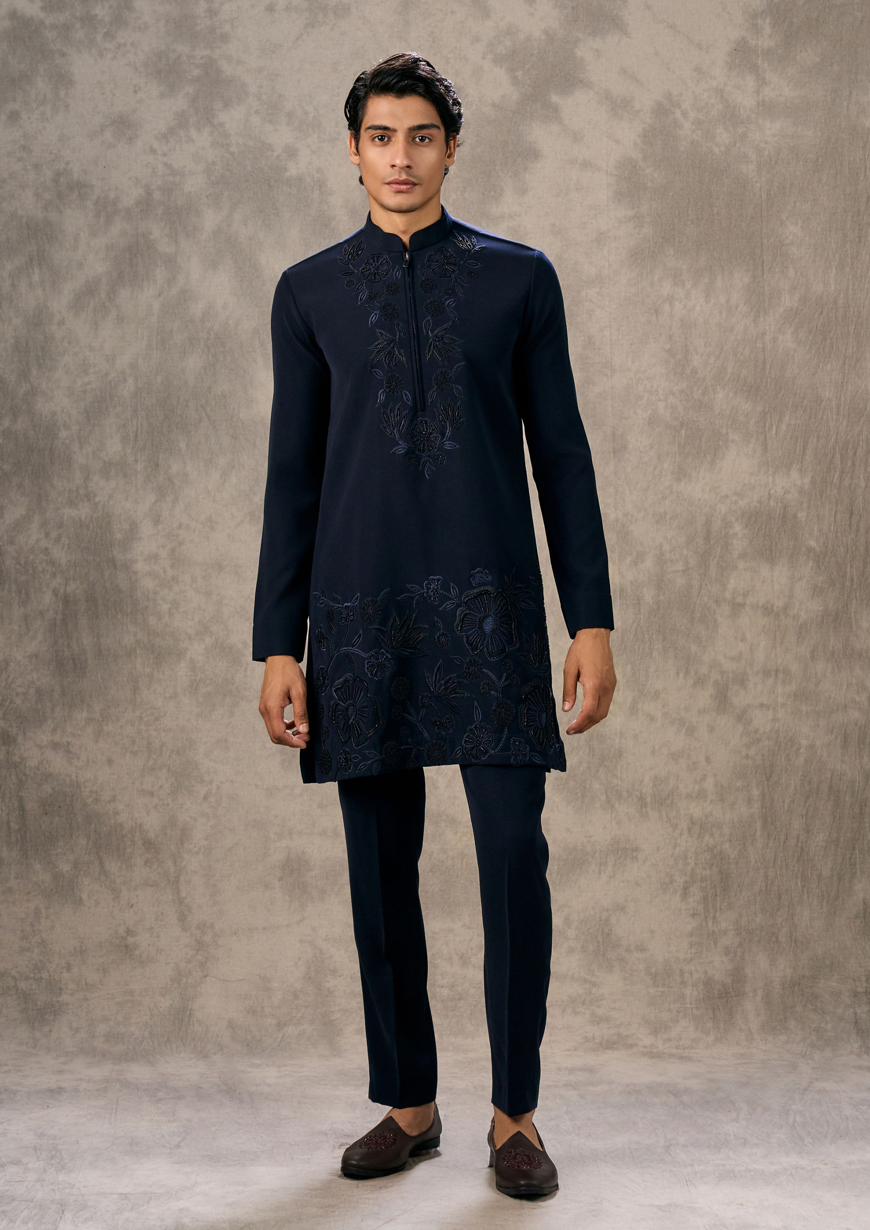 Twamev Men Dark Blue Elegance Kurta Pant