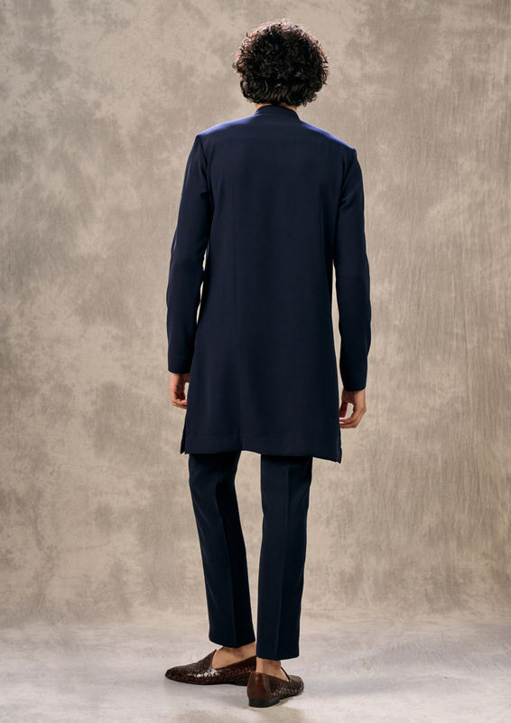 Twamev Men Stunning Dark Blue Kurta Pant