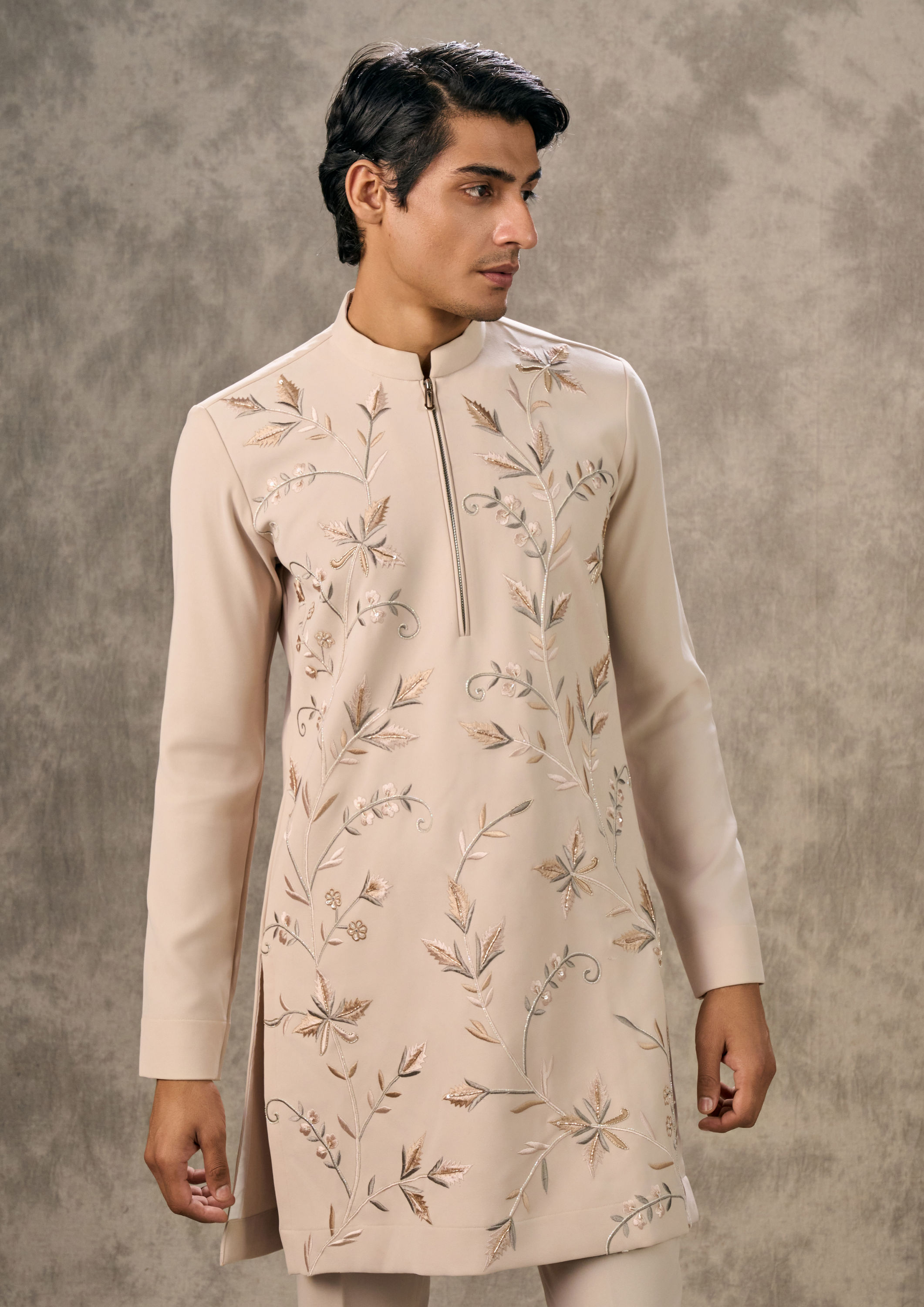 Twamev Men Beige Elegance Kurta Pant