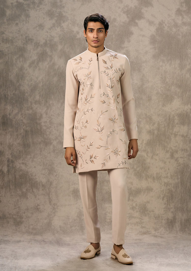 Twamev Men Beige Elegance Kurta Pant