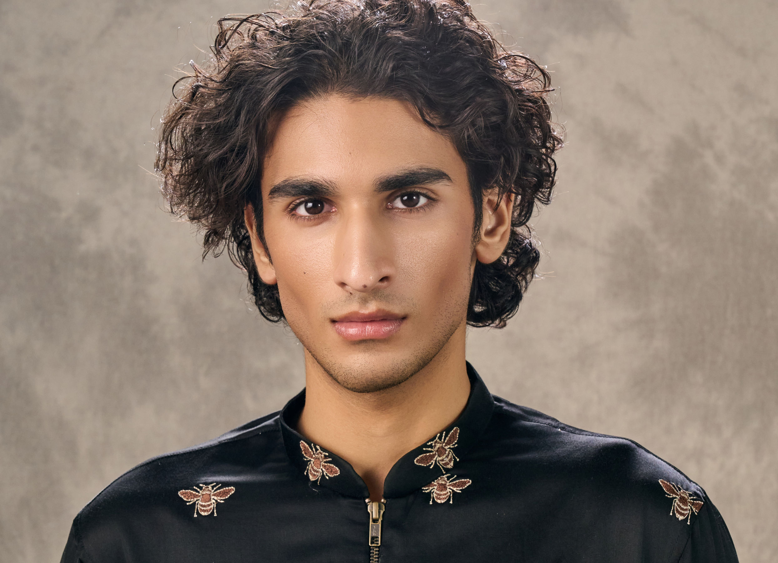 Twamev Men Black Satin Kurta Churidar