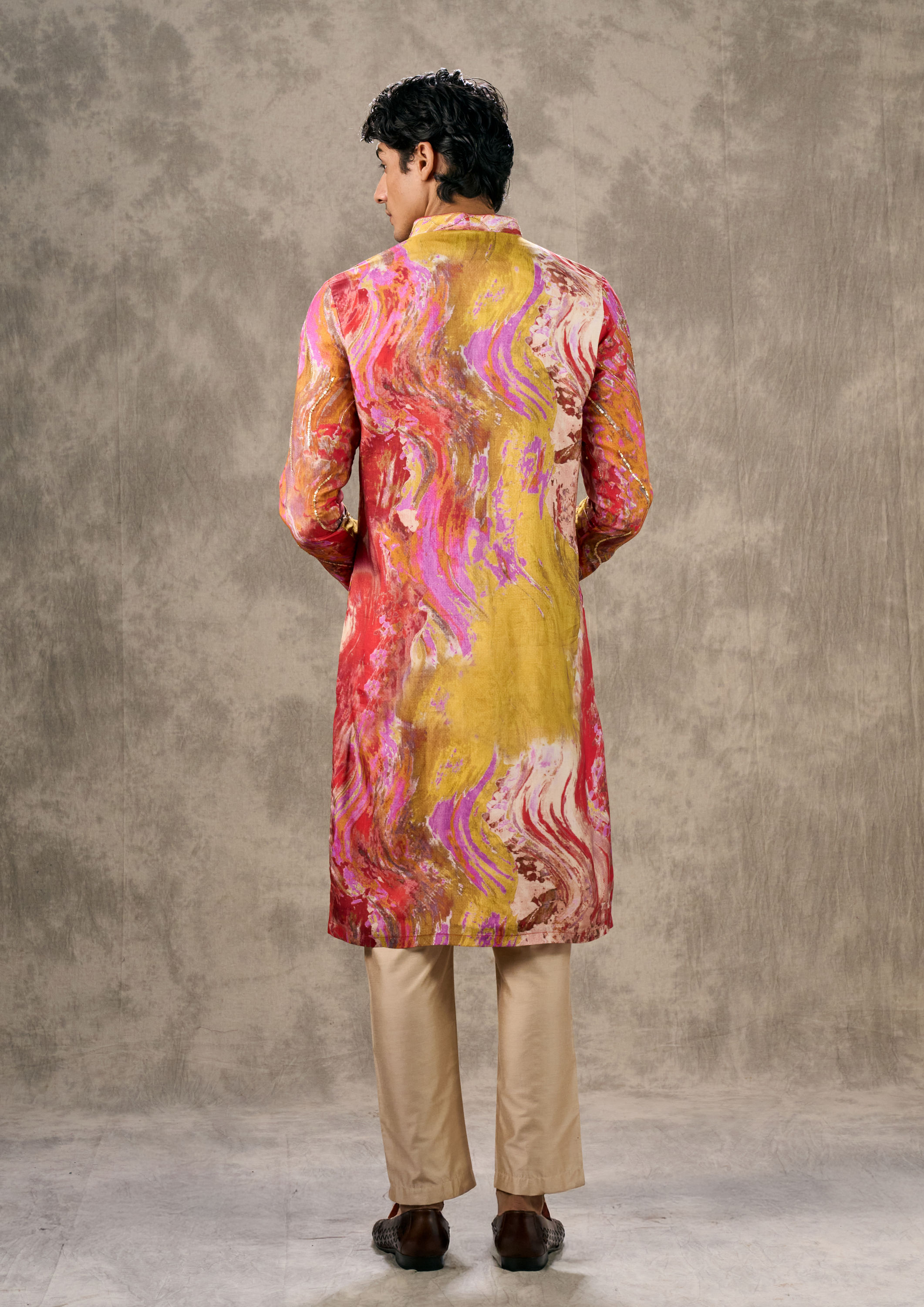 Twamev Men Sunkissed Yellow Elegance Kurta Churidar