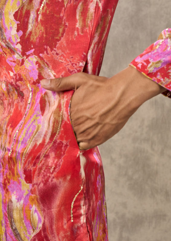 Twamev Men Sunkissed Yellow Elegance Kurta Churidar