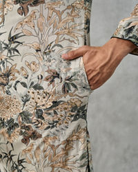 Twamev Men Pista Green Kurta Churidar Ensemble