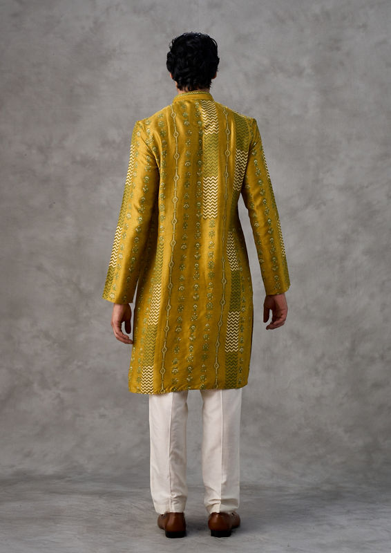 Twamev Men Regal Mustard Elegance Kurta Pant