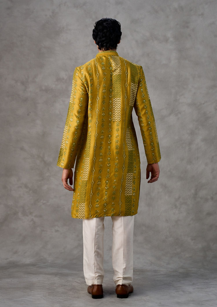 Twamev Men Regal Mustard Elegance Kurta Pant