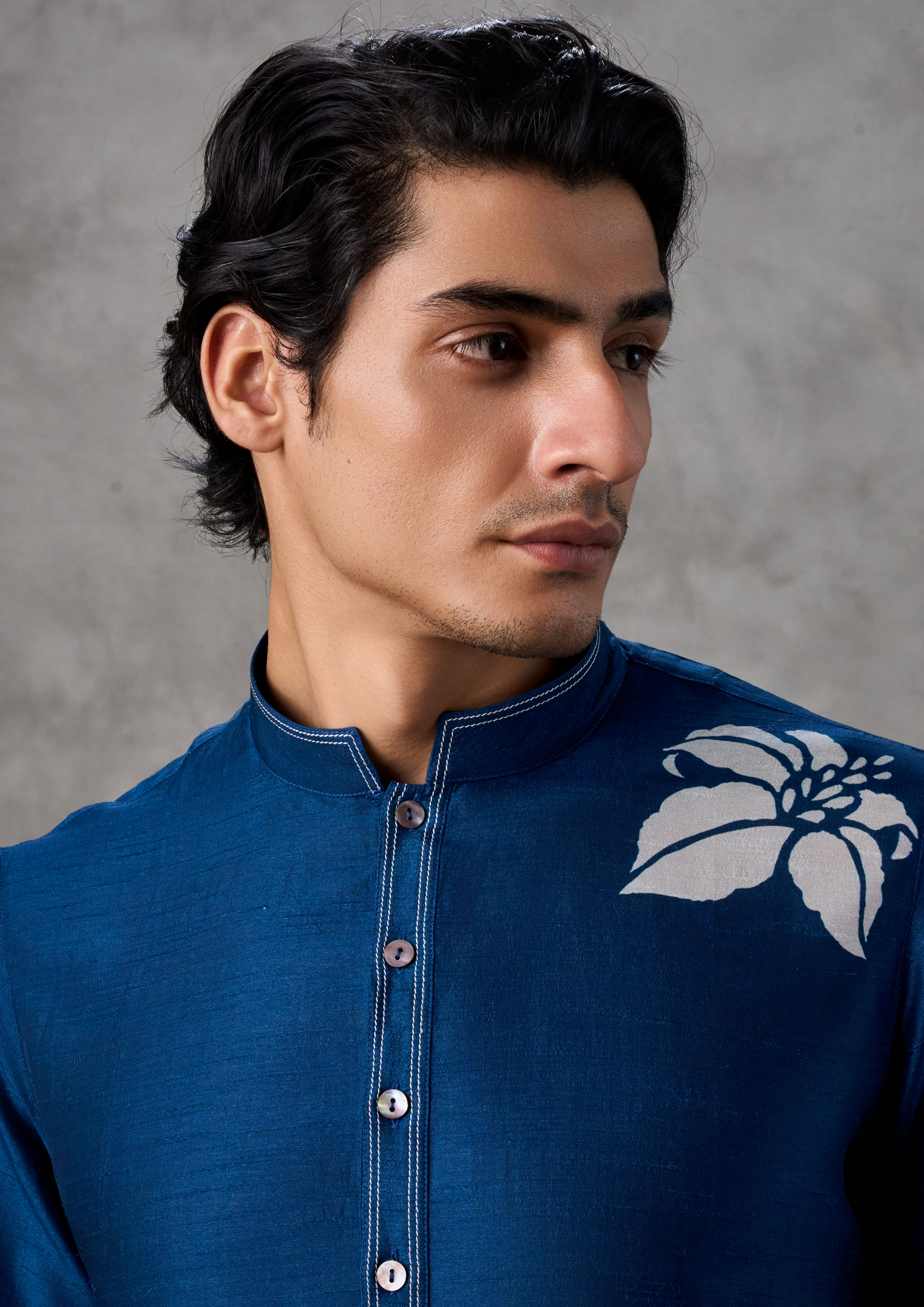 Twamev Men Teal Blue Festive Kurta Pant