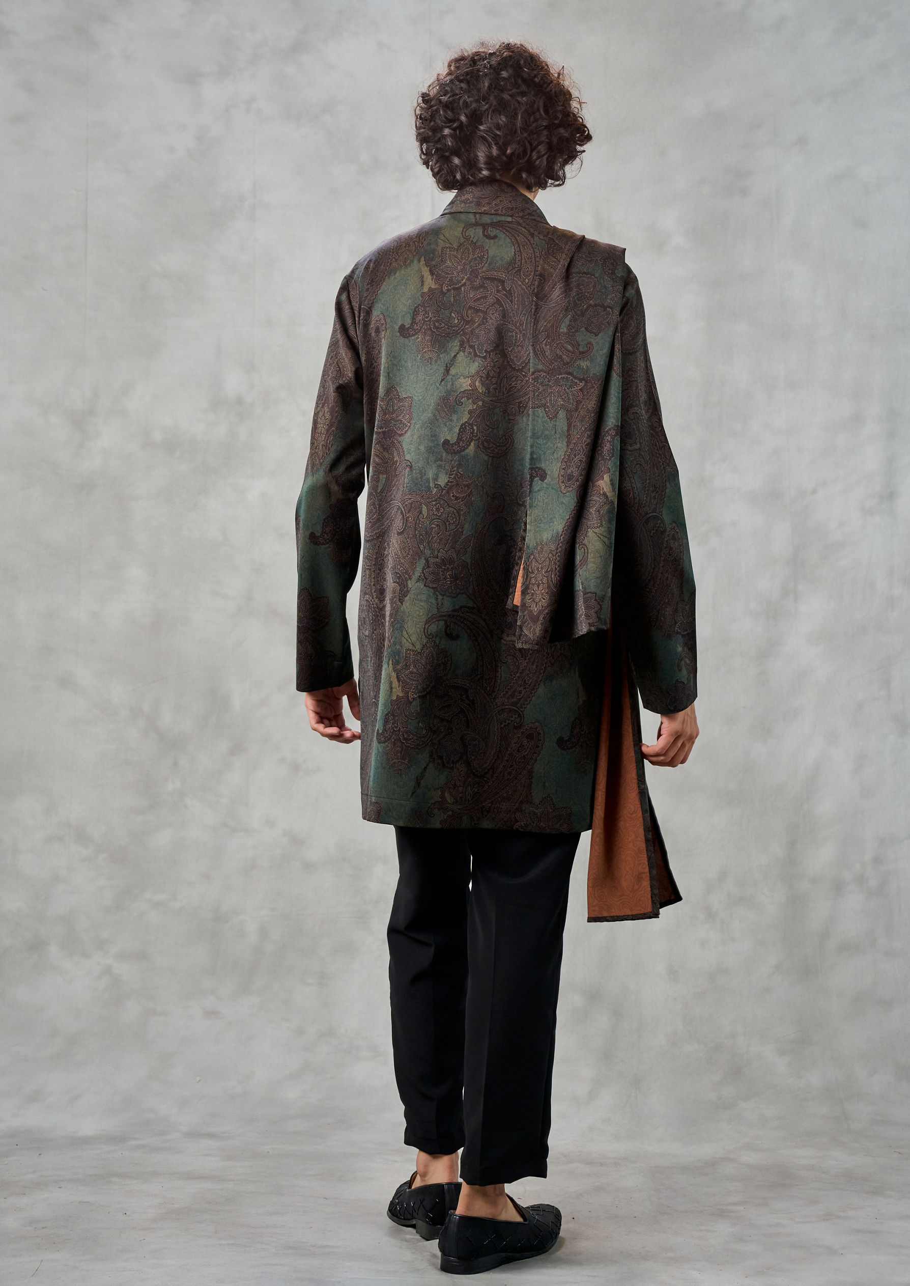 Twamev Men Dark Green Exquisite Kurta Pant Dupatta