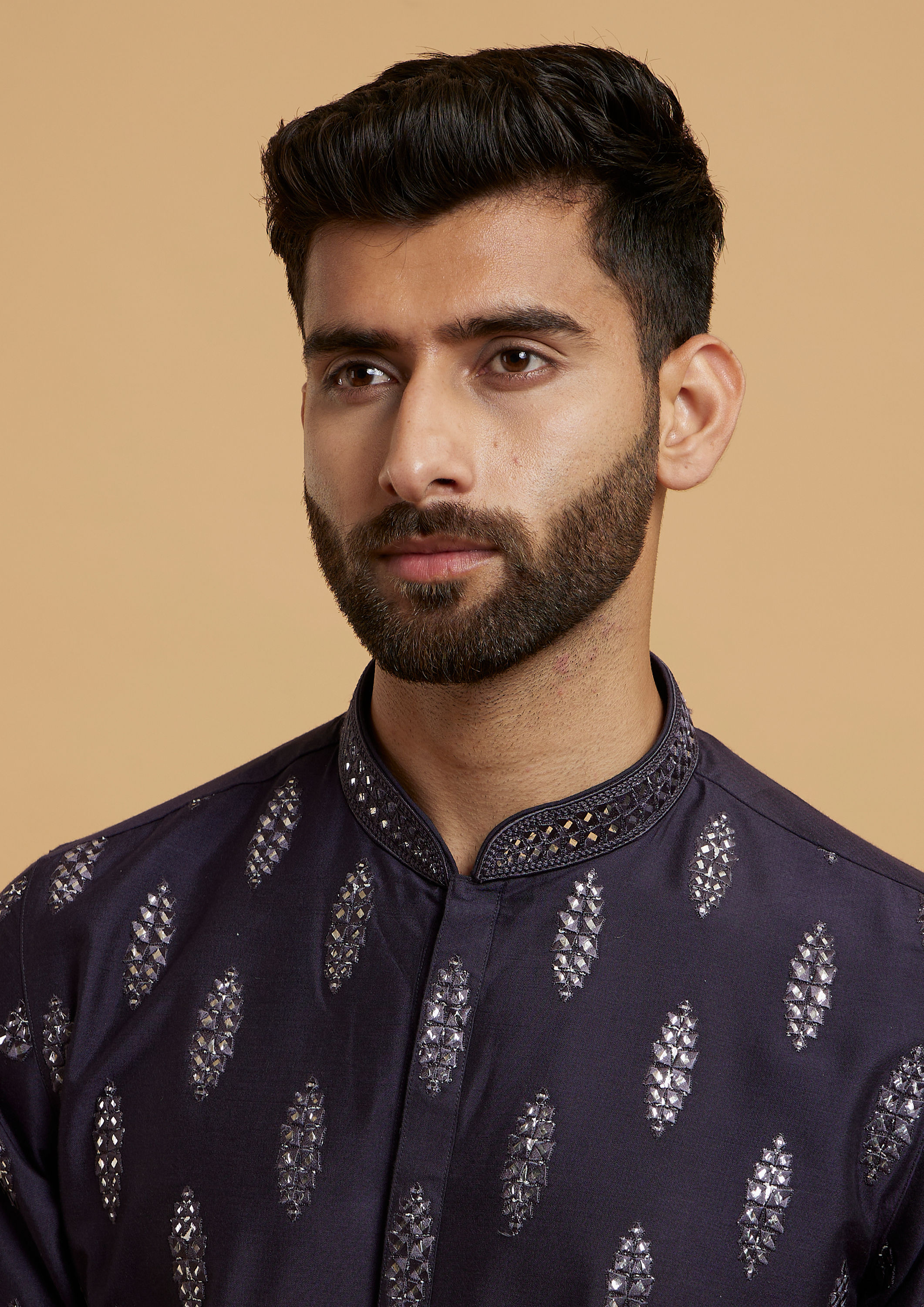 Twamev Men Elegant Dark Blue Kurta Pajama