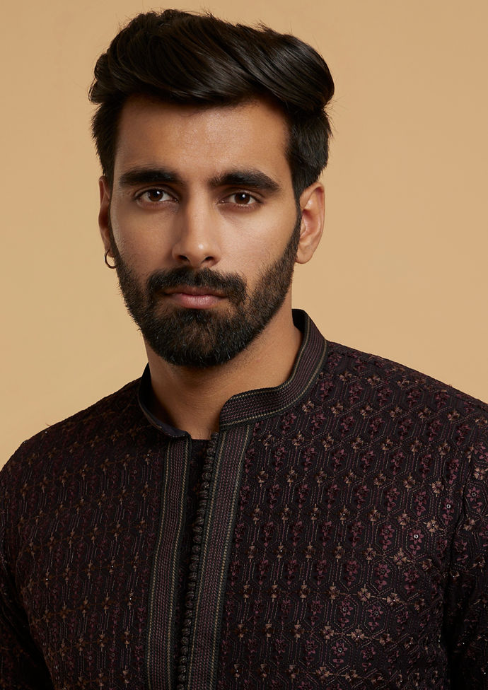 Twamev Men Midnight Elegance Kurta Pajama
